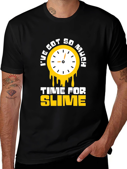 Time for Slime Black Graphic T-Shirt