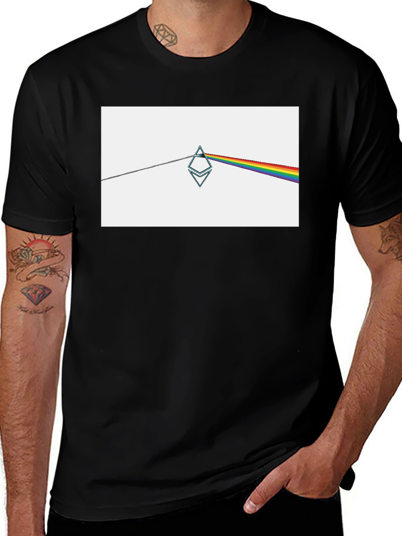 Prism Crypto Tee - Dark Side Ethereum T-Shirt