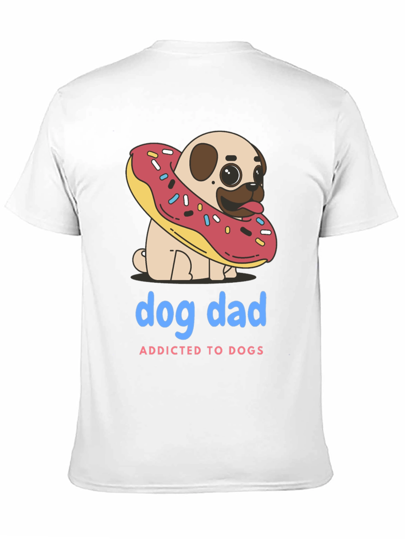 Dog Dad Pug Donut T-Shirt