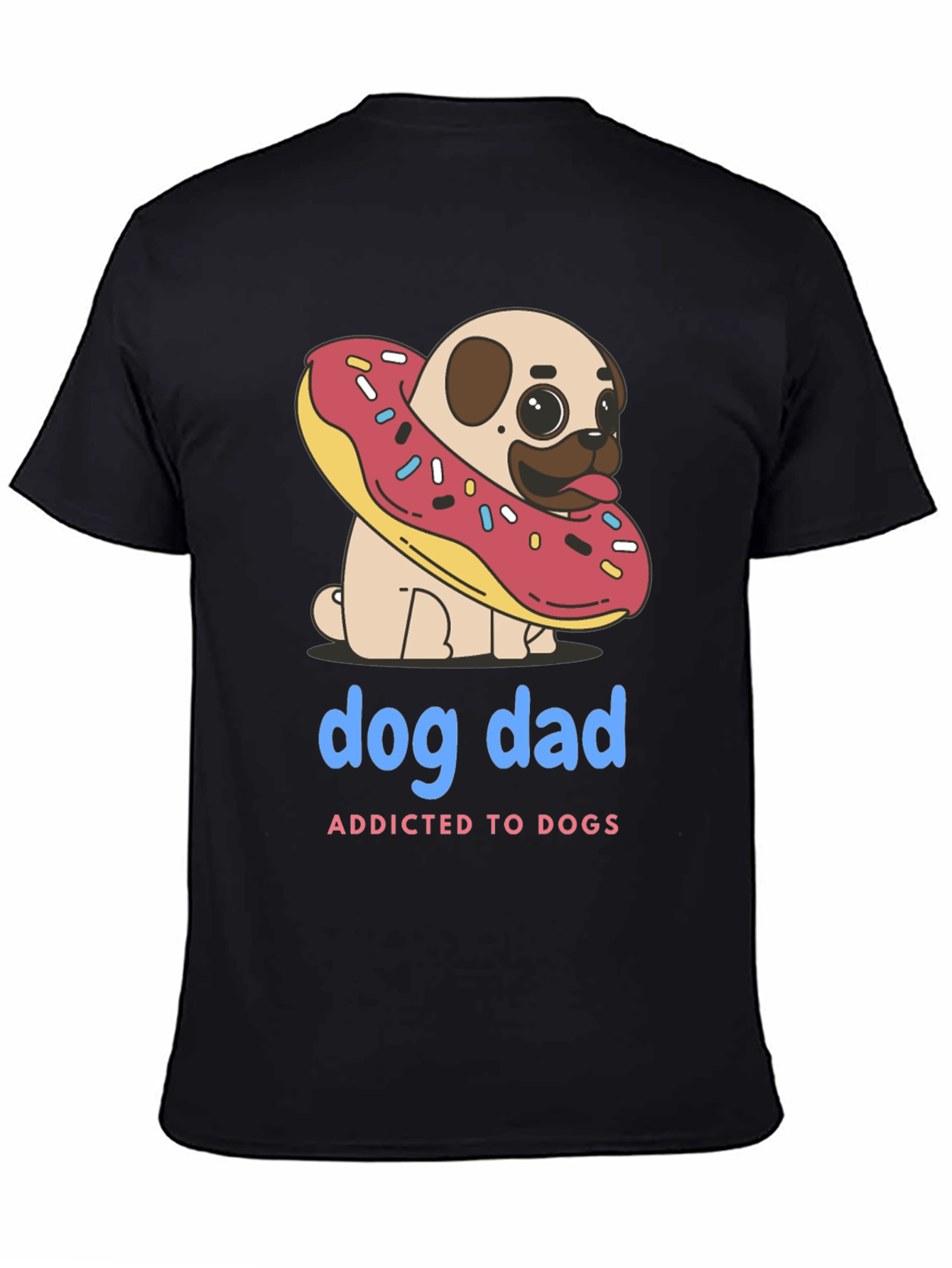 Dog Dad Pug Donut T-Shirt