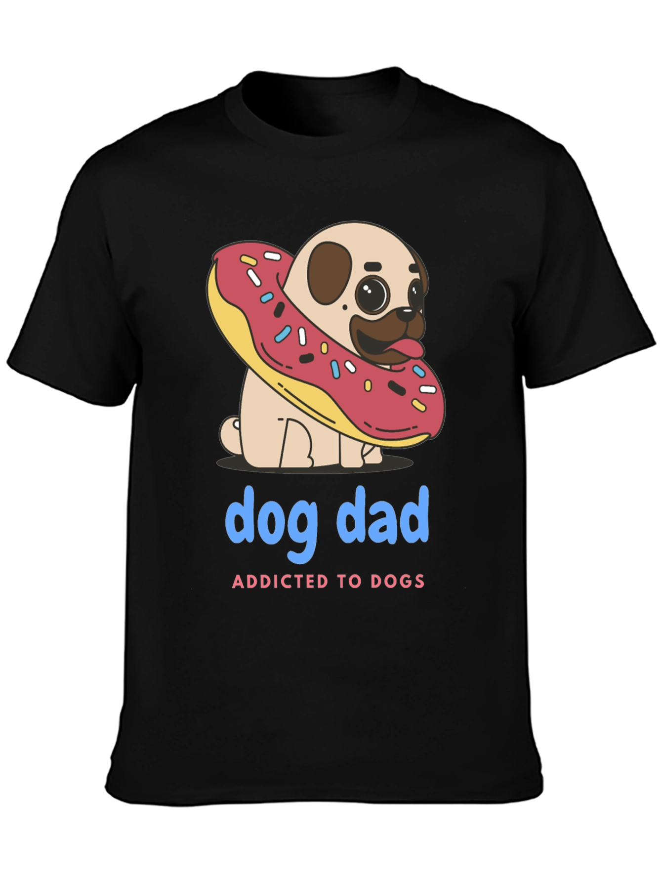 Dog Dad Pug Donut T-Shirt