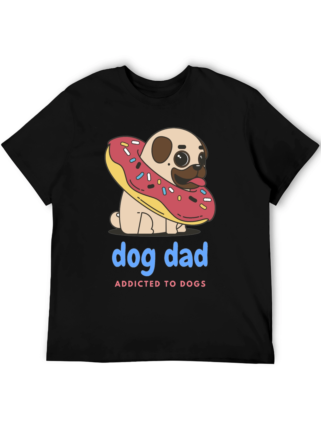 Dog Dad Pug Donut T-Shirt