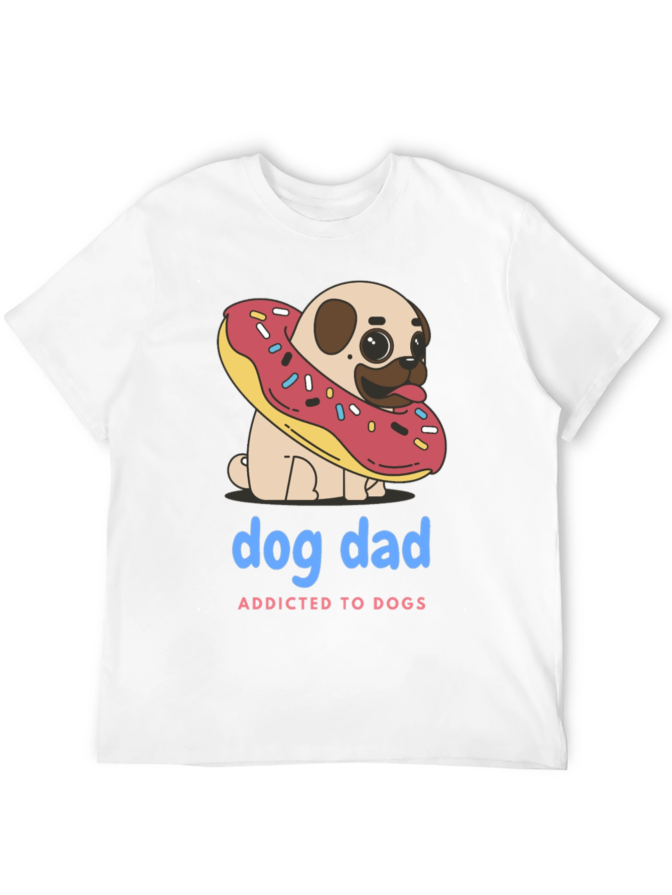 Dog Dad Pug Donut T-Shirt