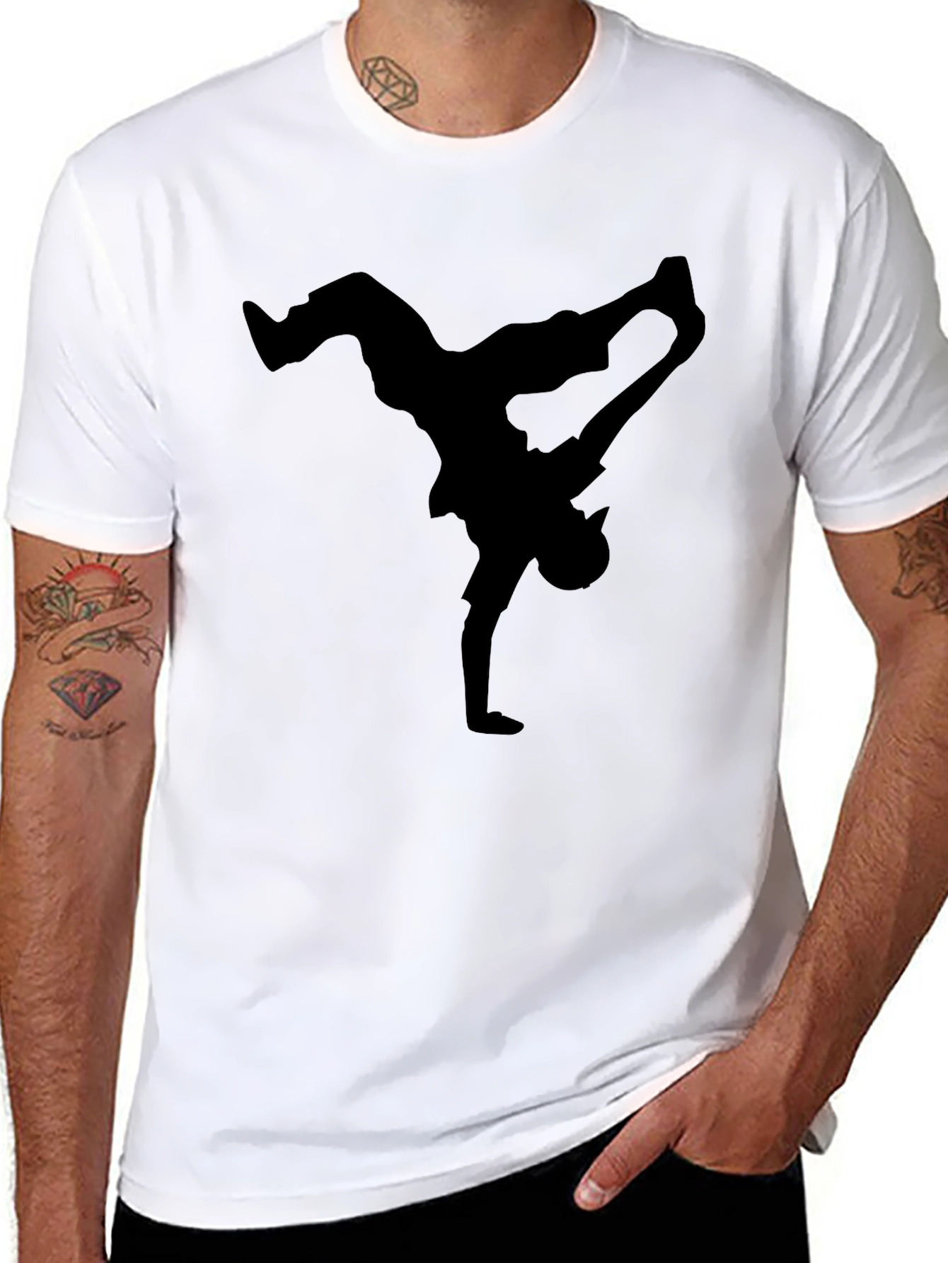 Black Dancer Silhouette Graphic Tee