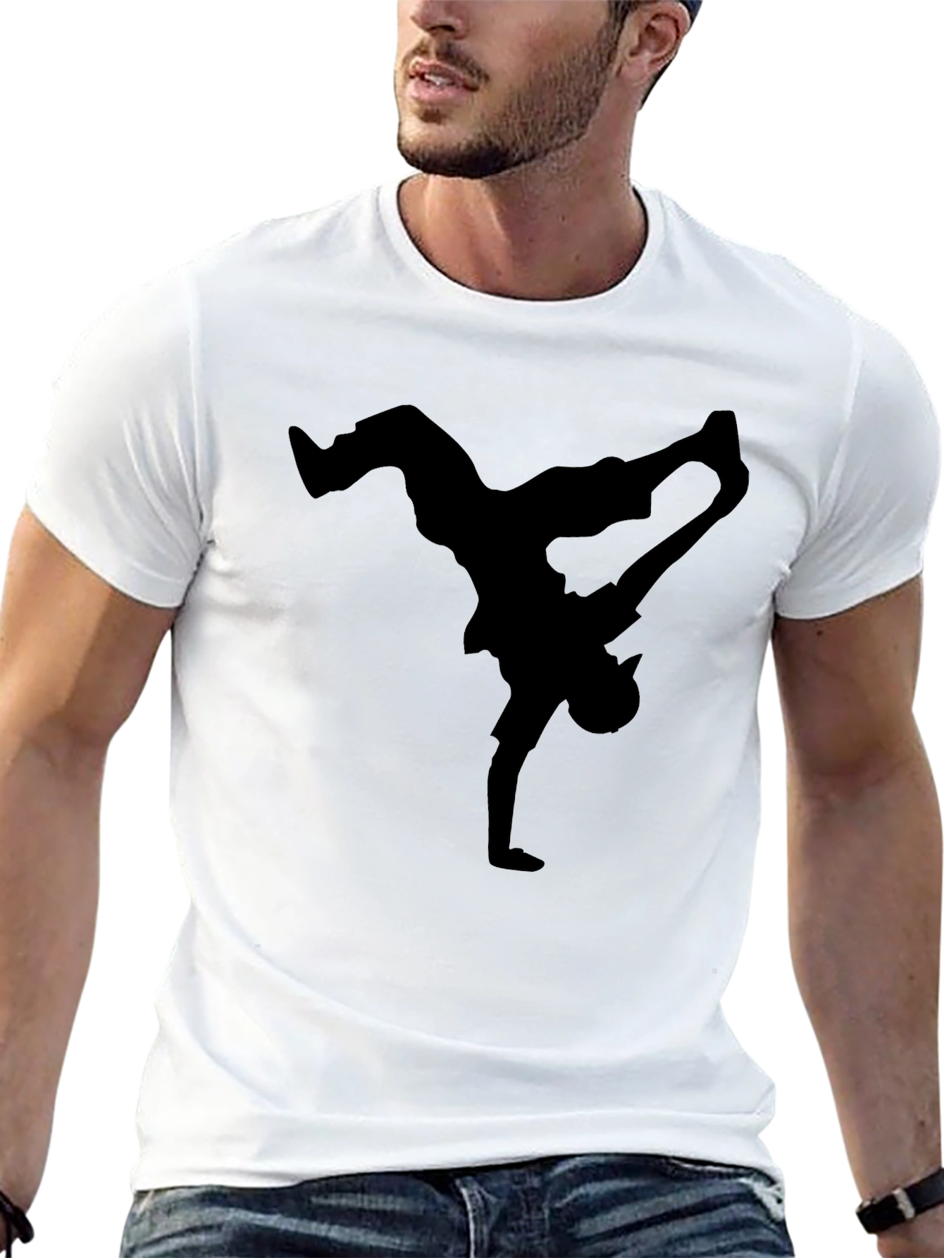 Black Dancer Silhouette Graphic Tee
