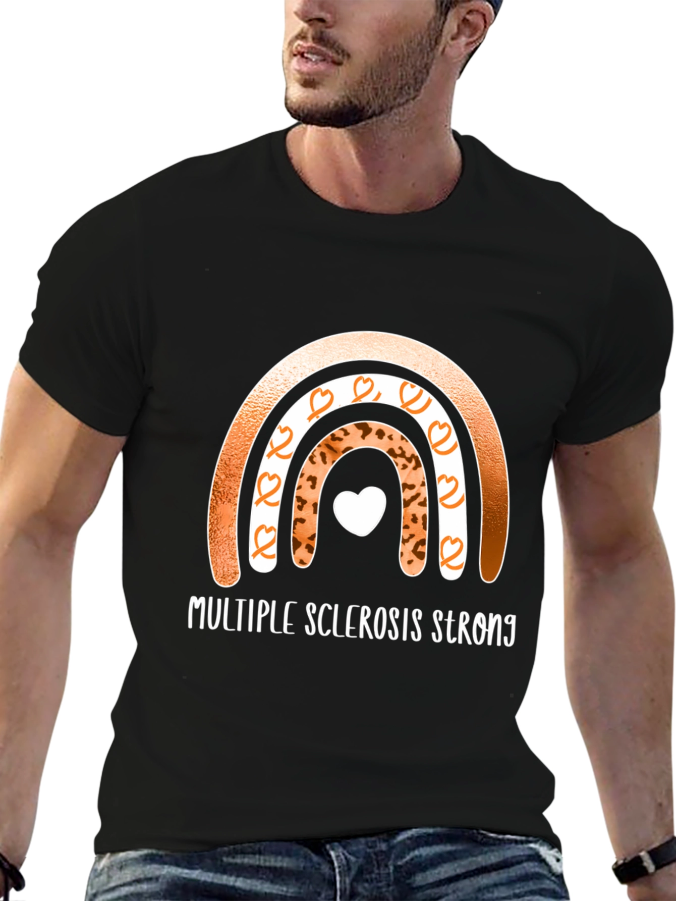 Multiple Sclerosis Strong Rainbow T-Shirt