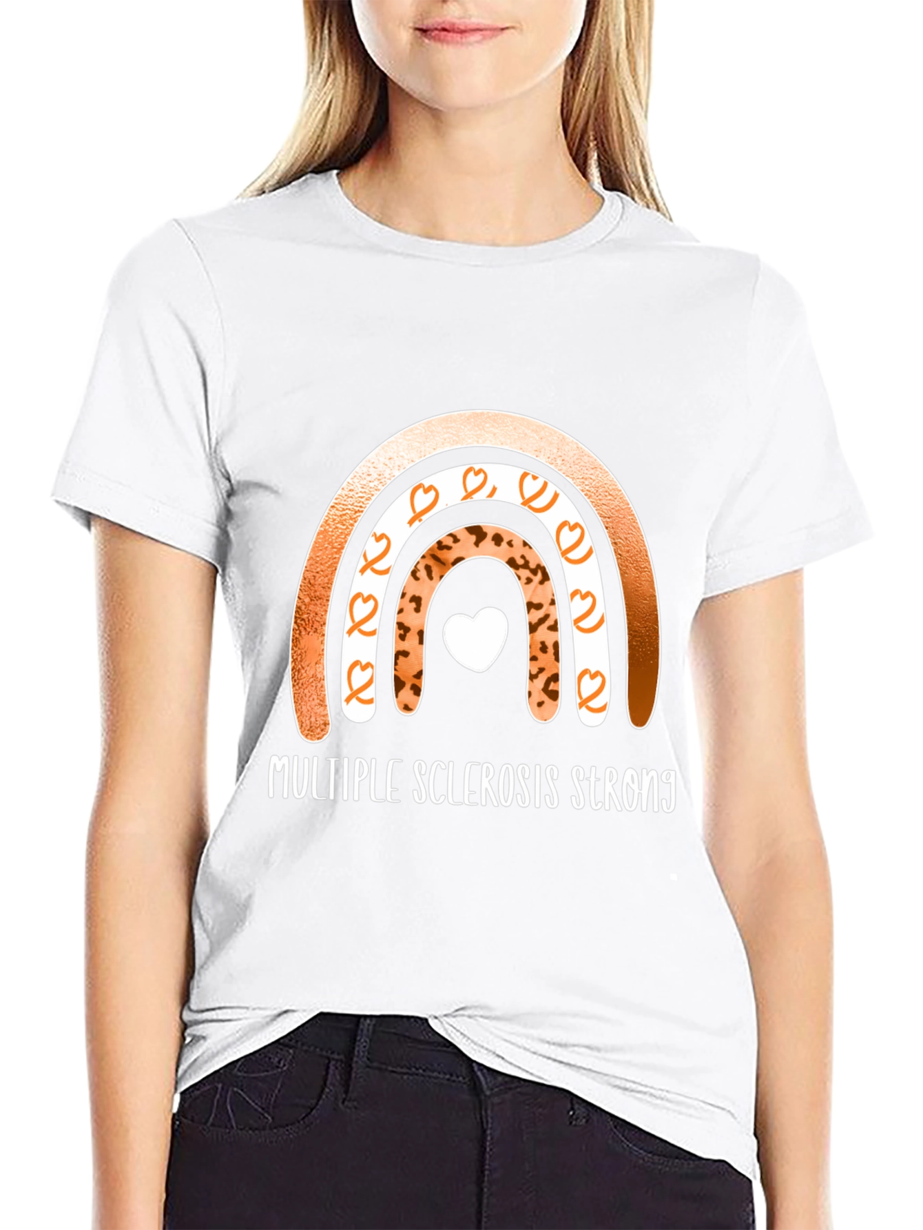 Multiple Sclerosis Strong Rainbow T-Shirt