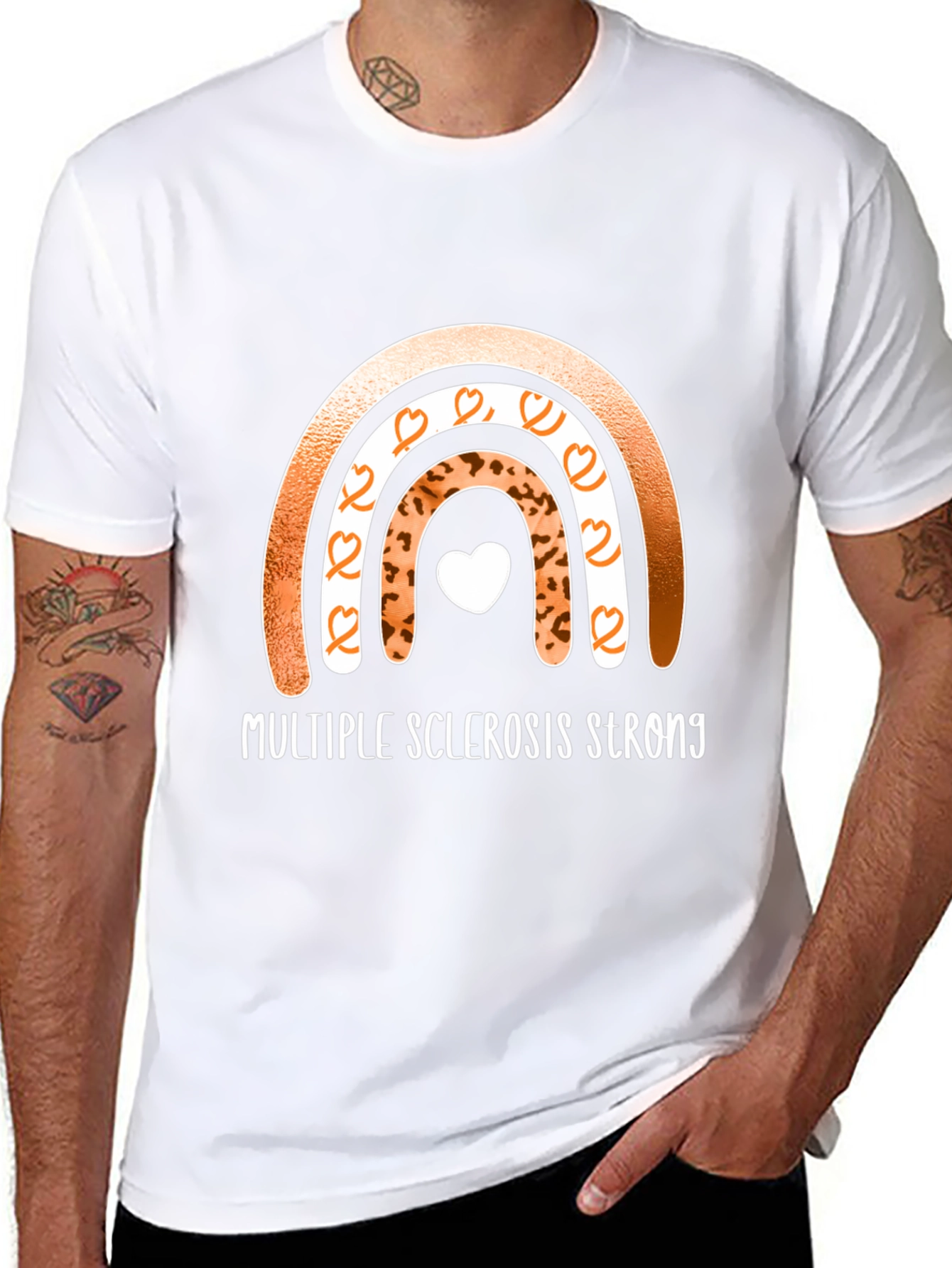 Multiple Sclerosis Strong Rainbow T-Shirt