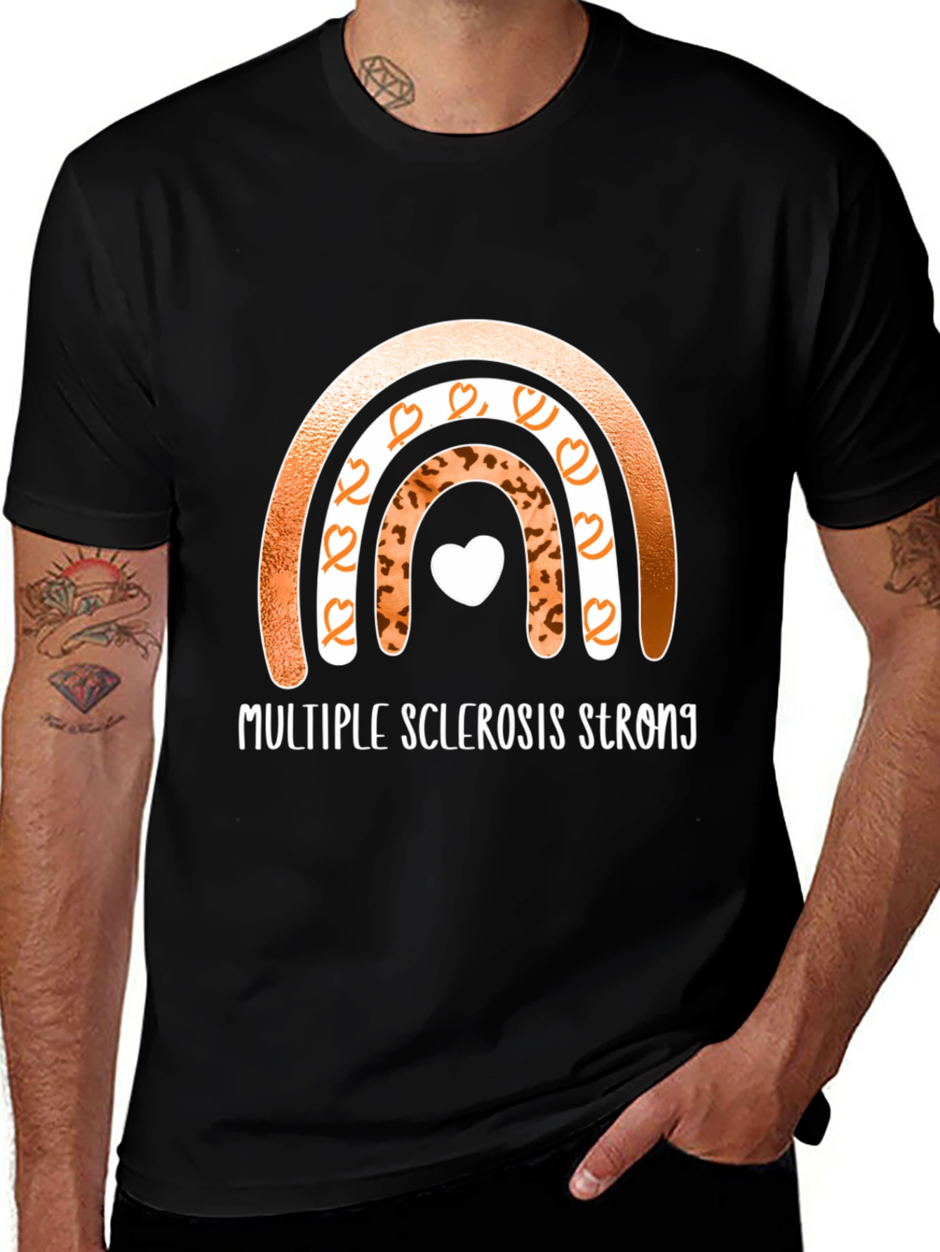 Multiple Sclerosis Strong Rainbow T-Shirt