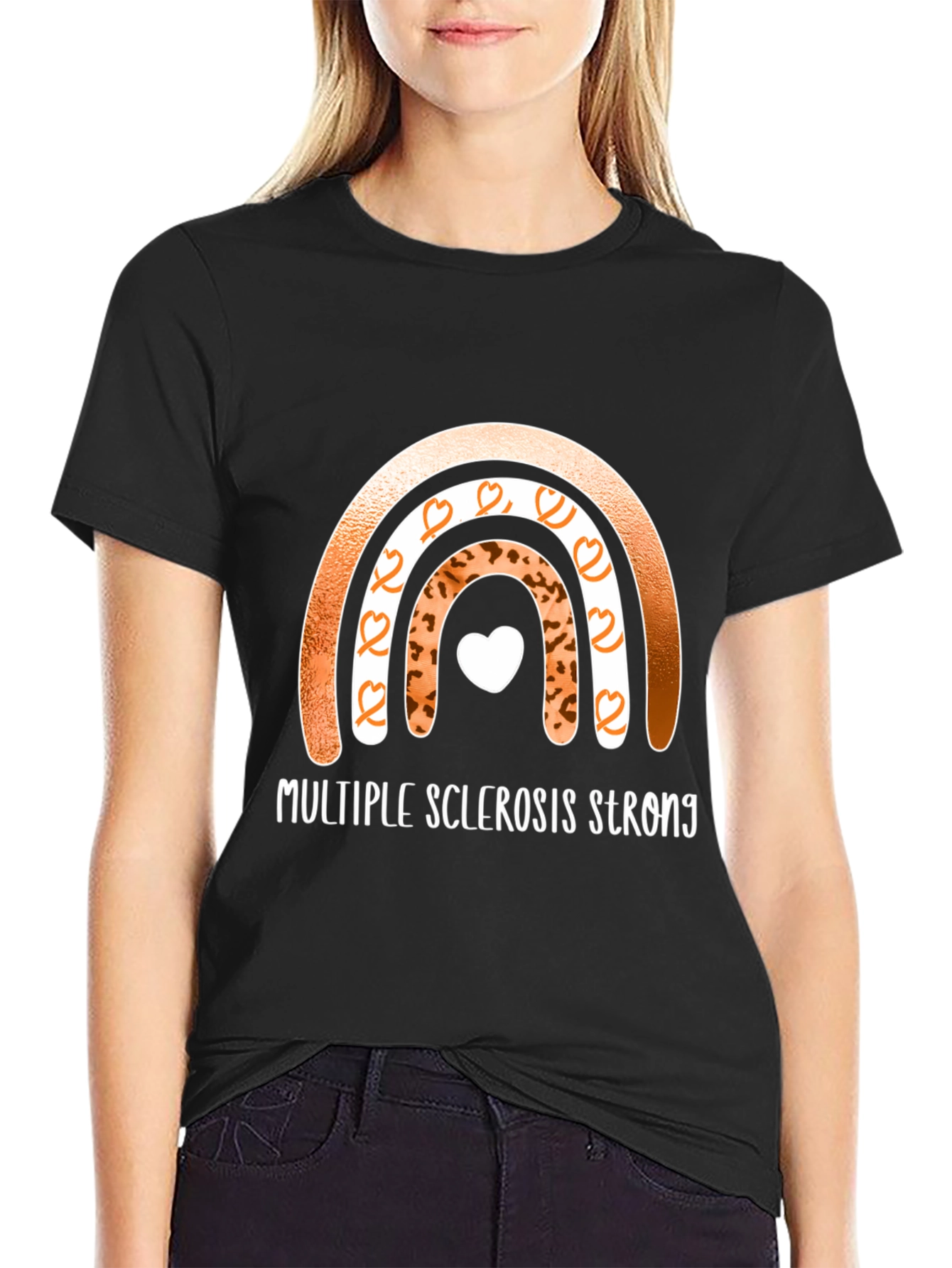 Multiple Sclerosis Strong Rainbow T-Shirt