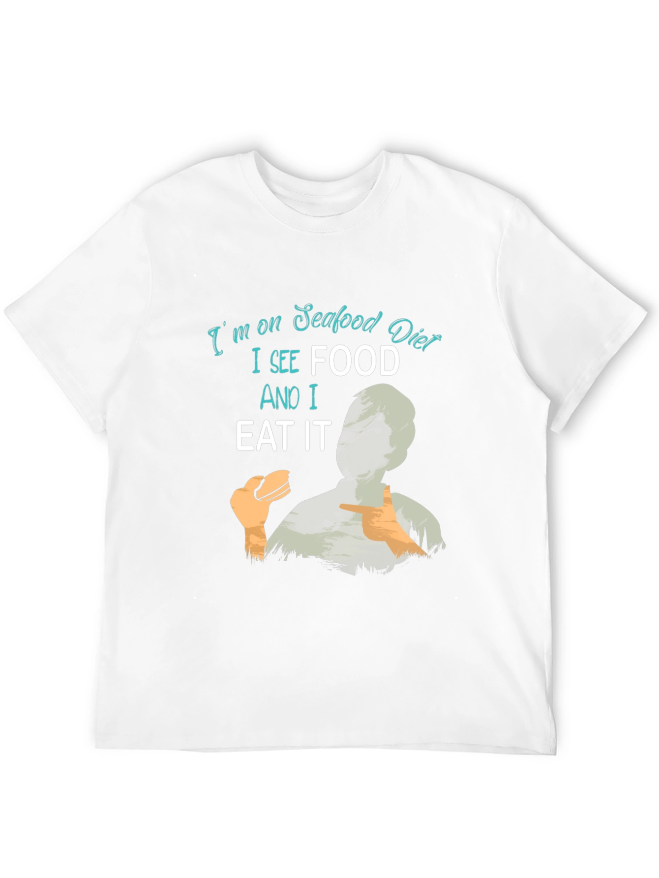 Seafood Diet Funny Graphic T-Shirt