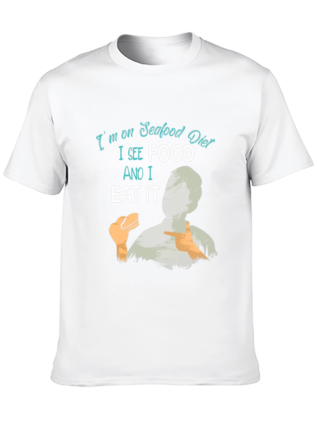 Seafood Diet Funny Graphic T-Shirt