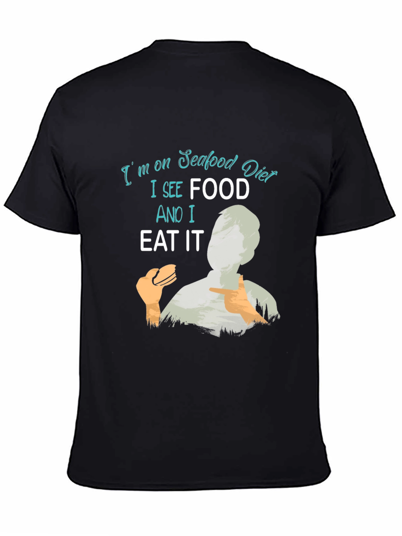 Seafood Diet Funny Graphic T-Shirt