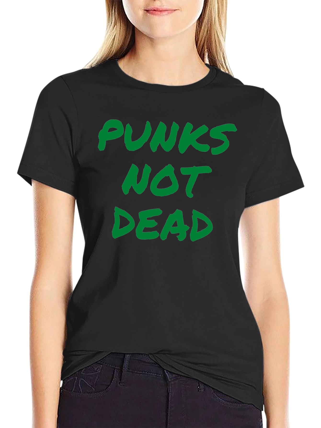 Punks Not Dead Graphic T-Shirt - Black