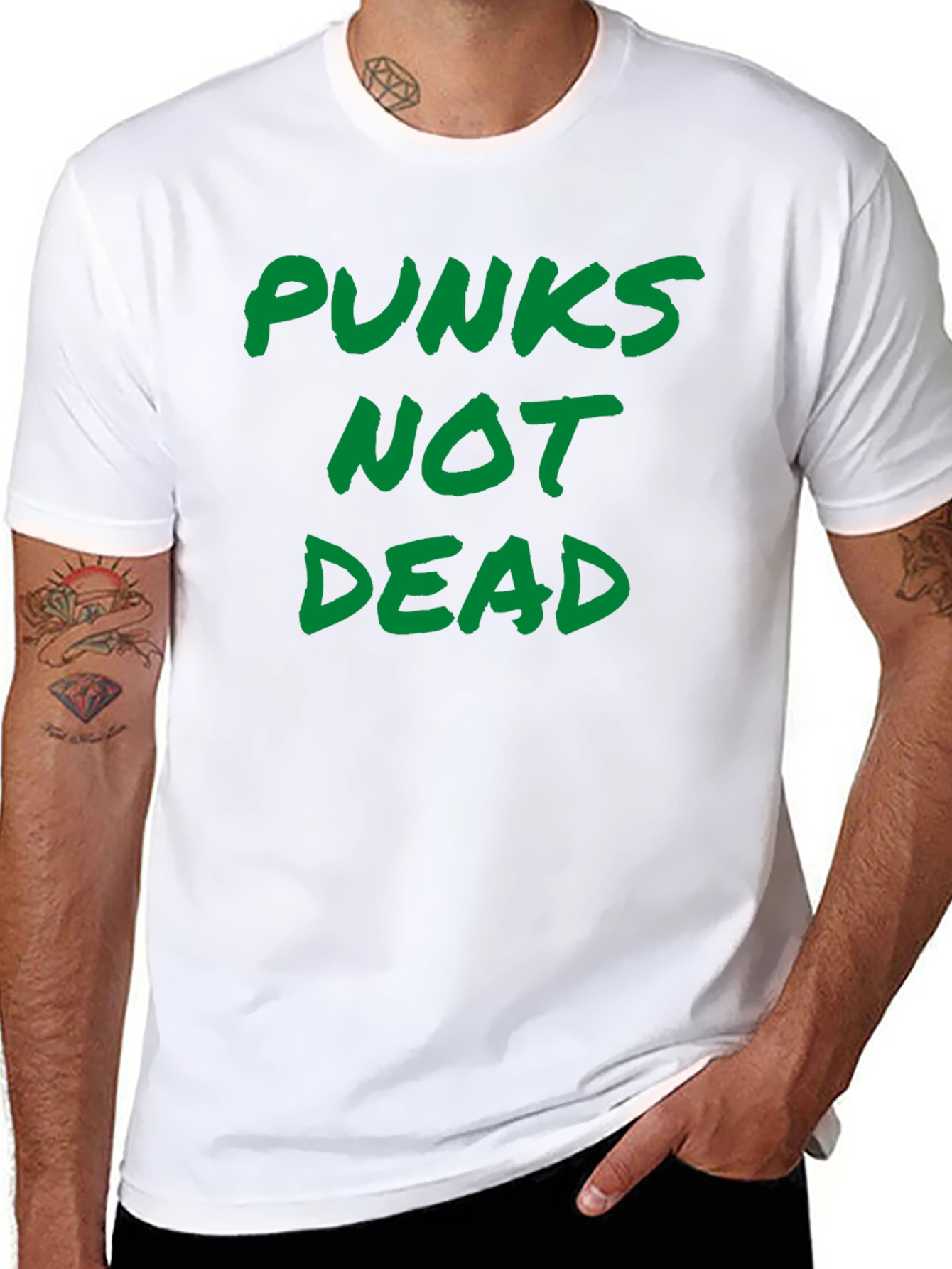 Punks Not Dead Graphic T-Shirt - Black