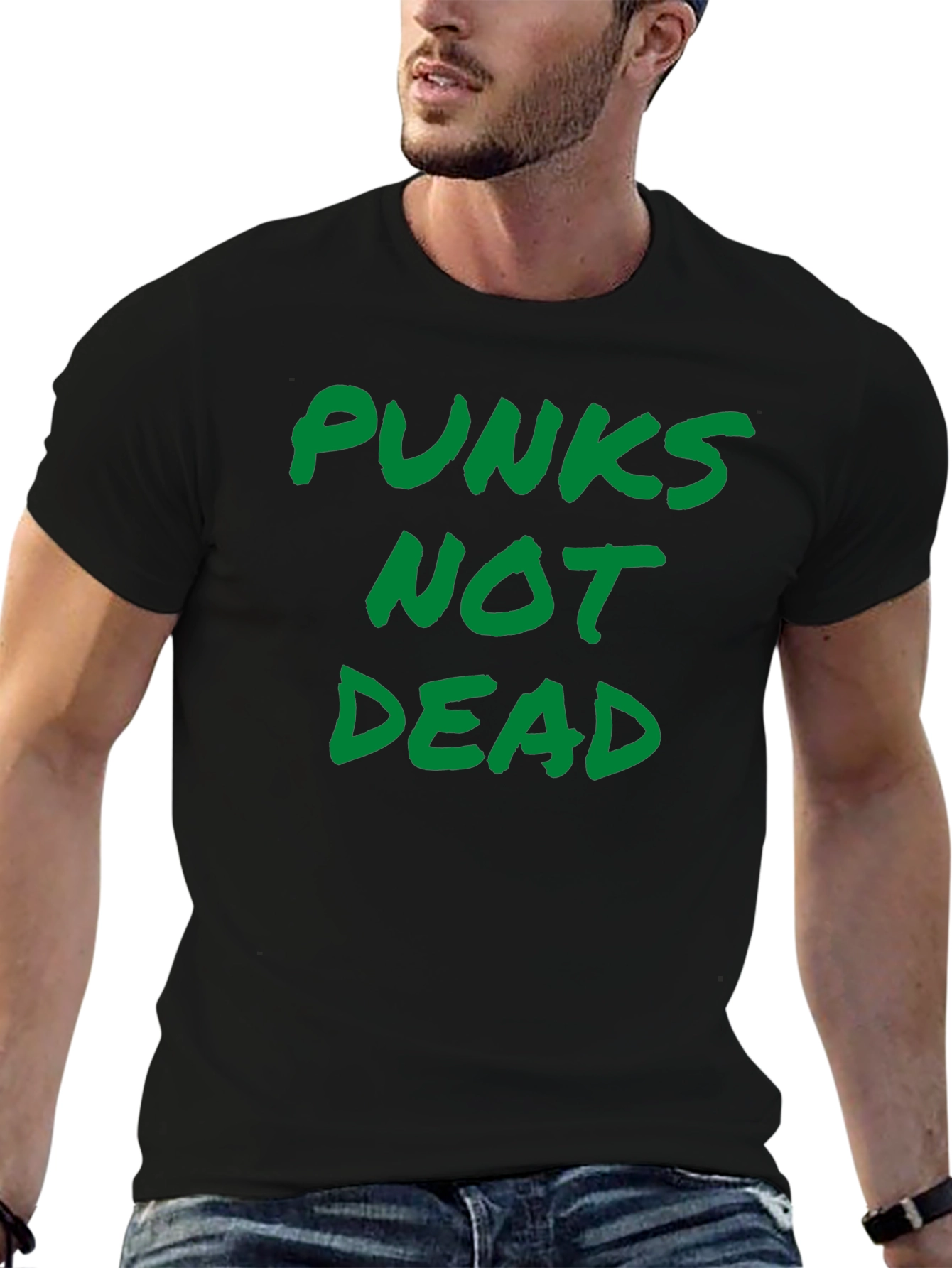 Punks Not Dead Graphic T-Shirt - Black