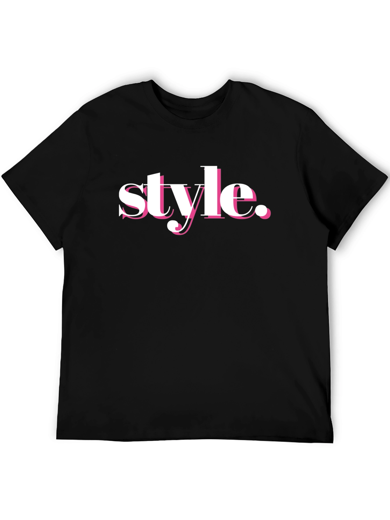 Stylish Black T-Shirt with Style Graphic Print