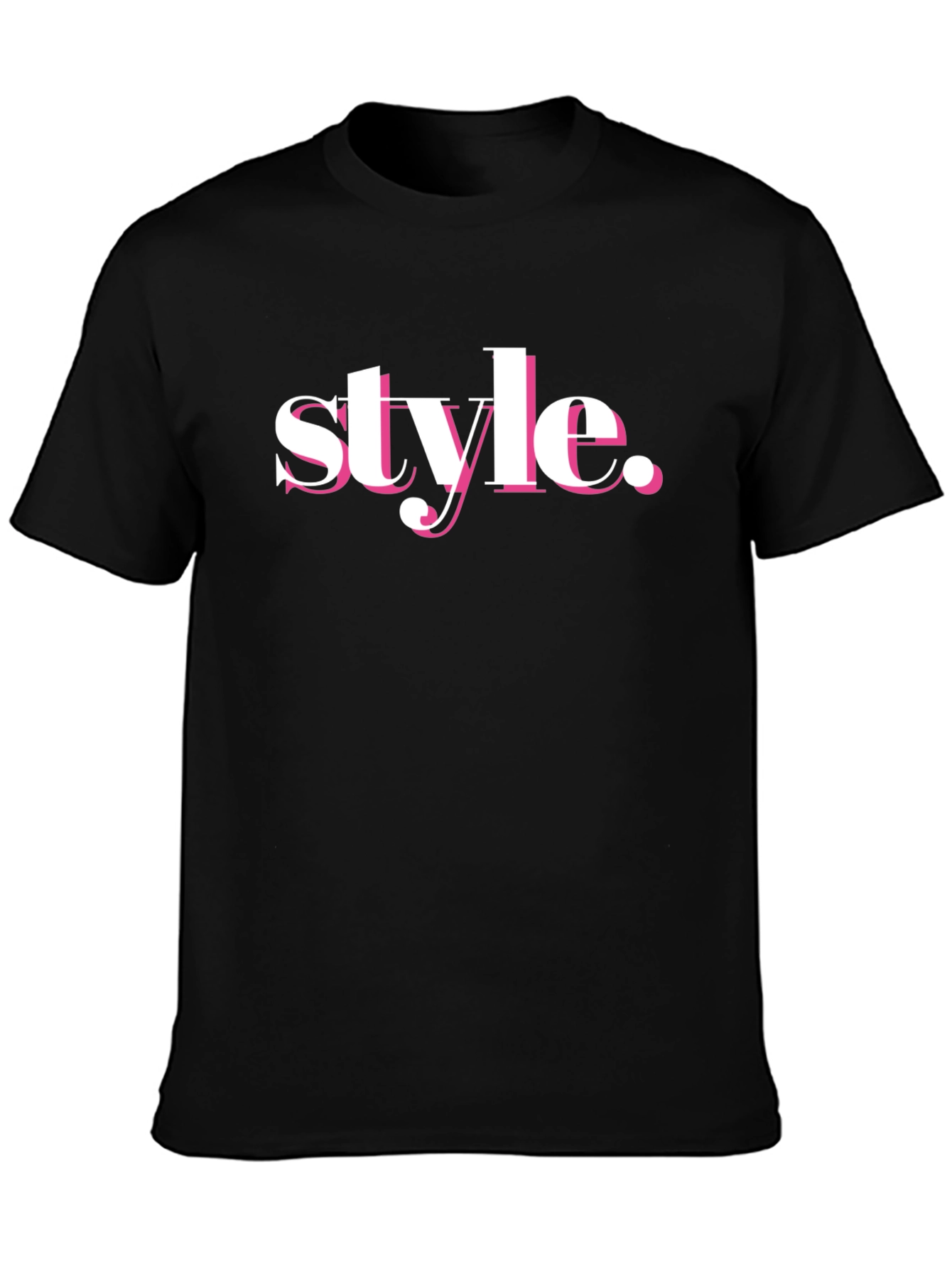 Stylish Black T-Shirt with Style Graphic Print