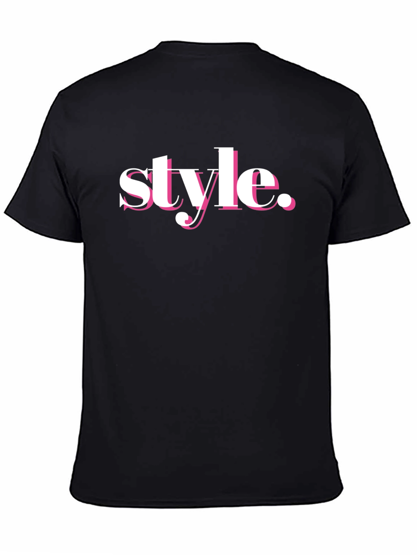 Stylish Black T-Shirt with Style Graphic Print