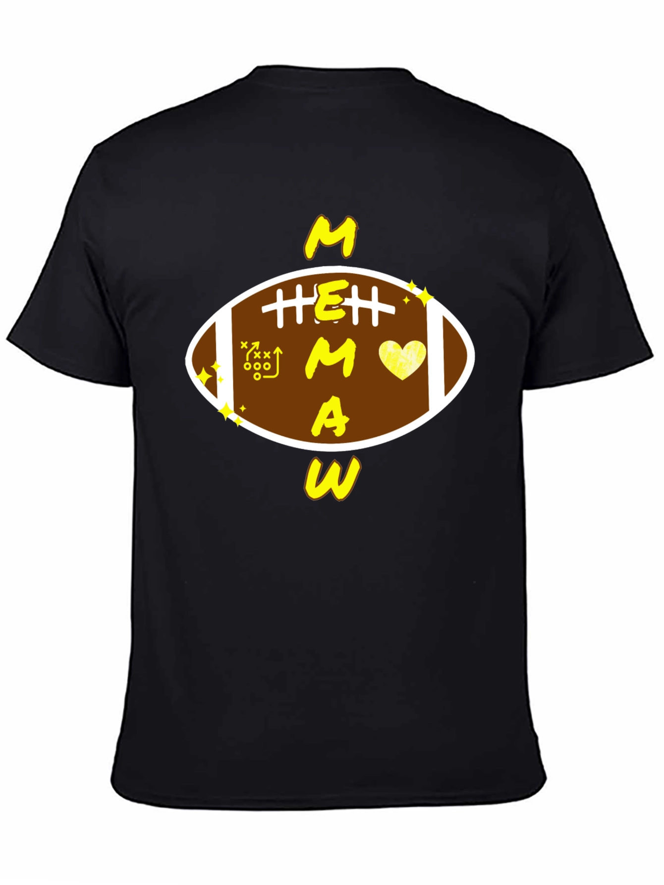 Memaw Football T-Shirt - Gift For Grandma