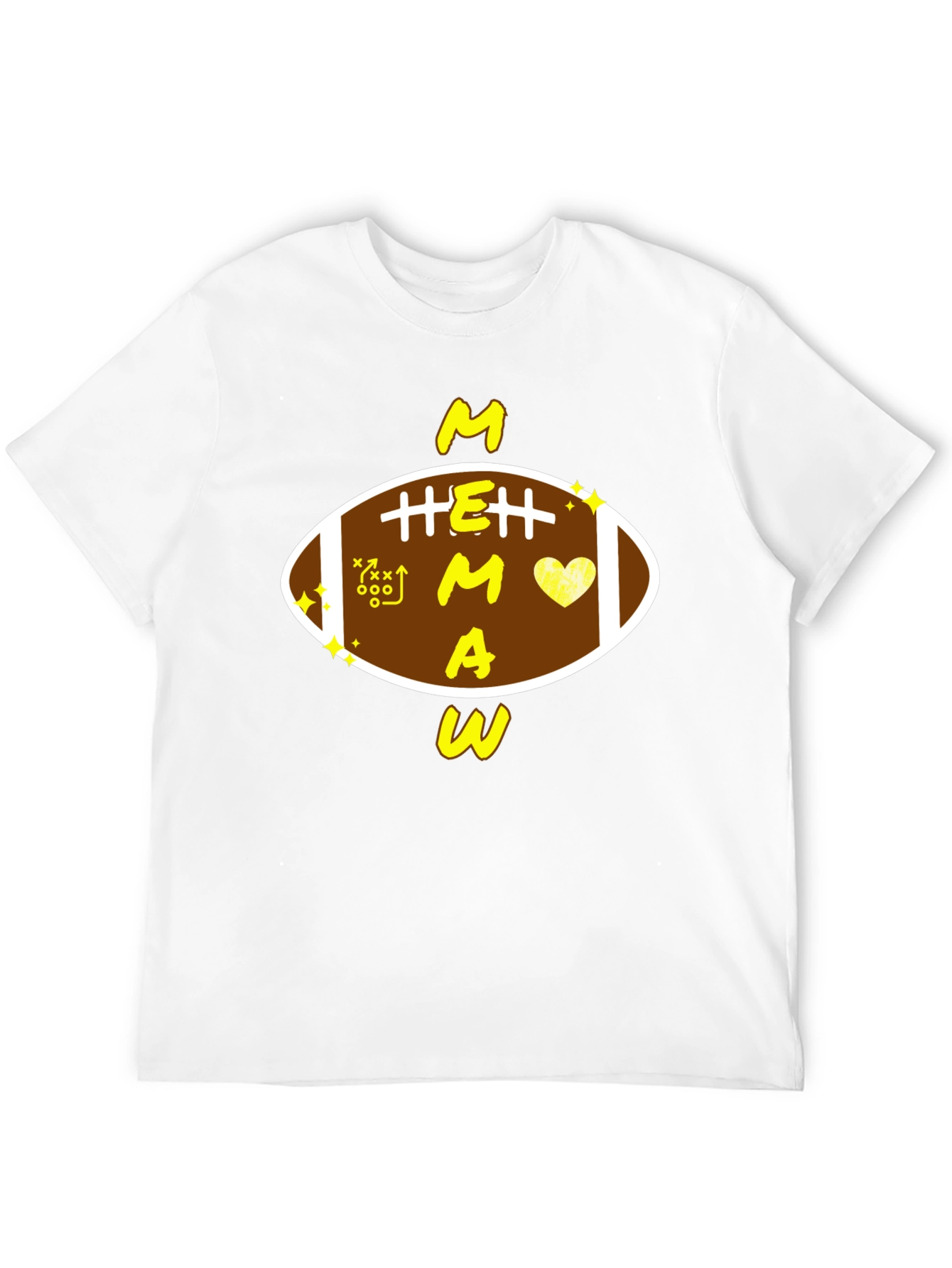 Memaw Football T-Shirt - Gift For Grandma