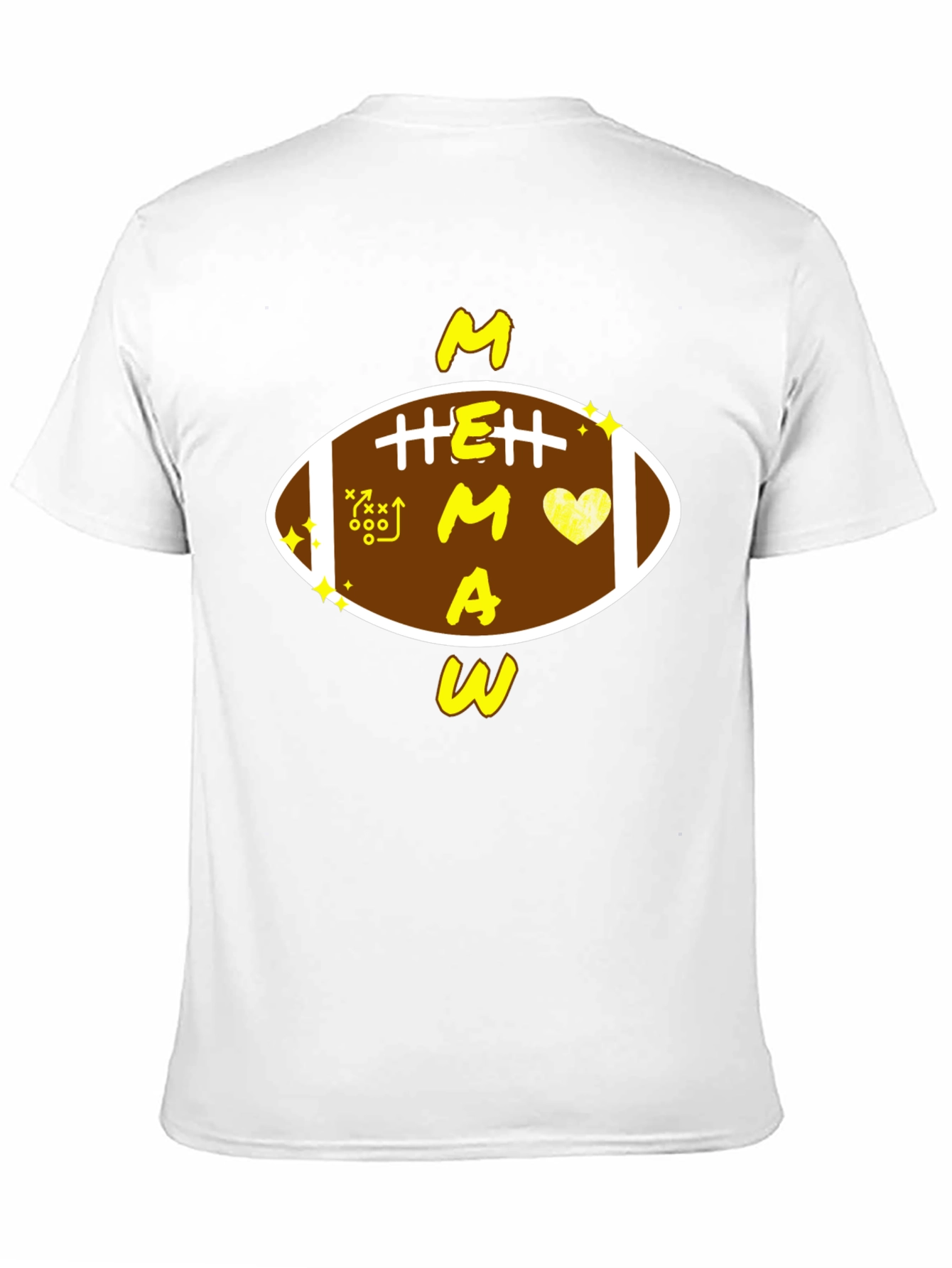 Memaw Football T-Shirt - Gift For Grandma