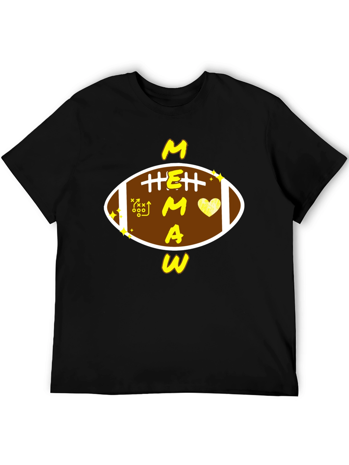 Memaw Football T-Shirt - Gift For Grandma