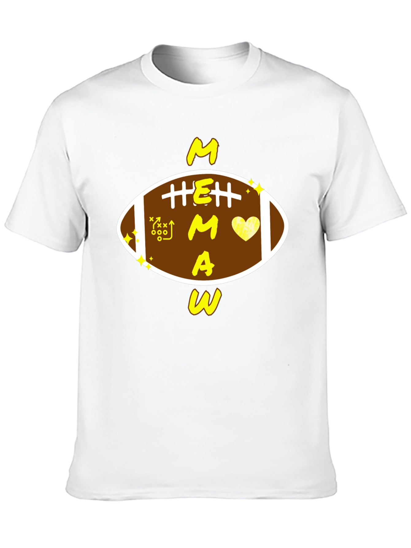 Memaw Football T-Shirt - Gift For Grandma