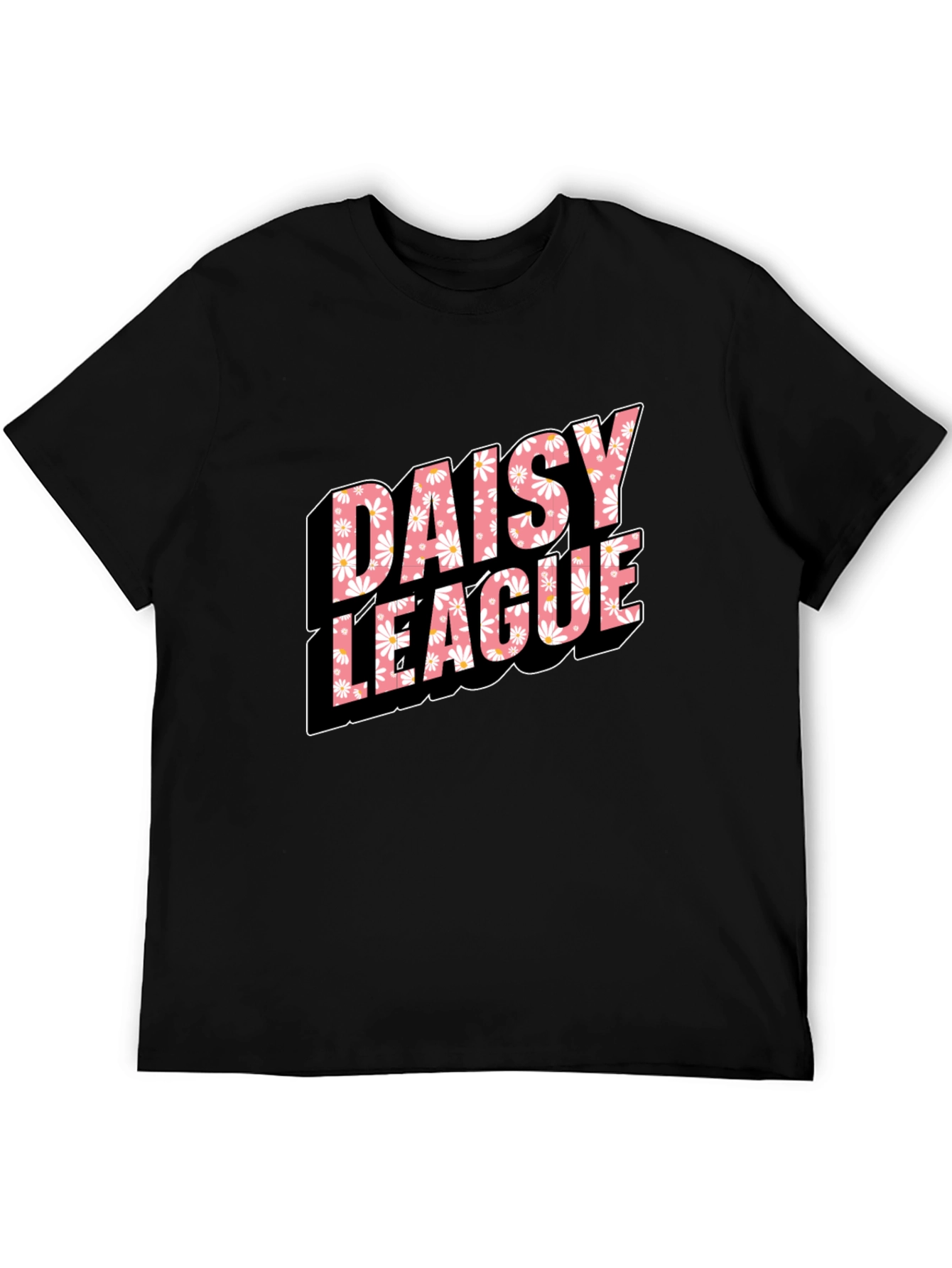 Daisy League T-Shirt - Black Cotton Tee