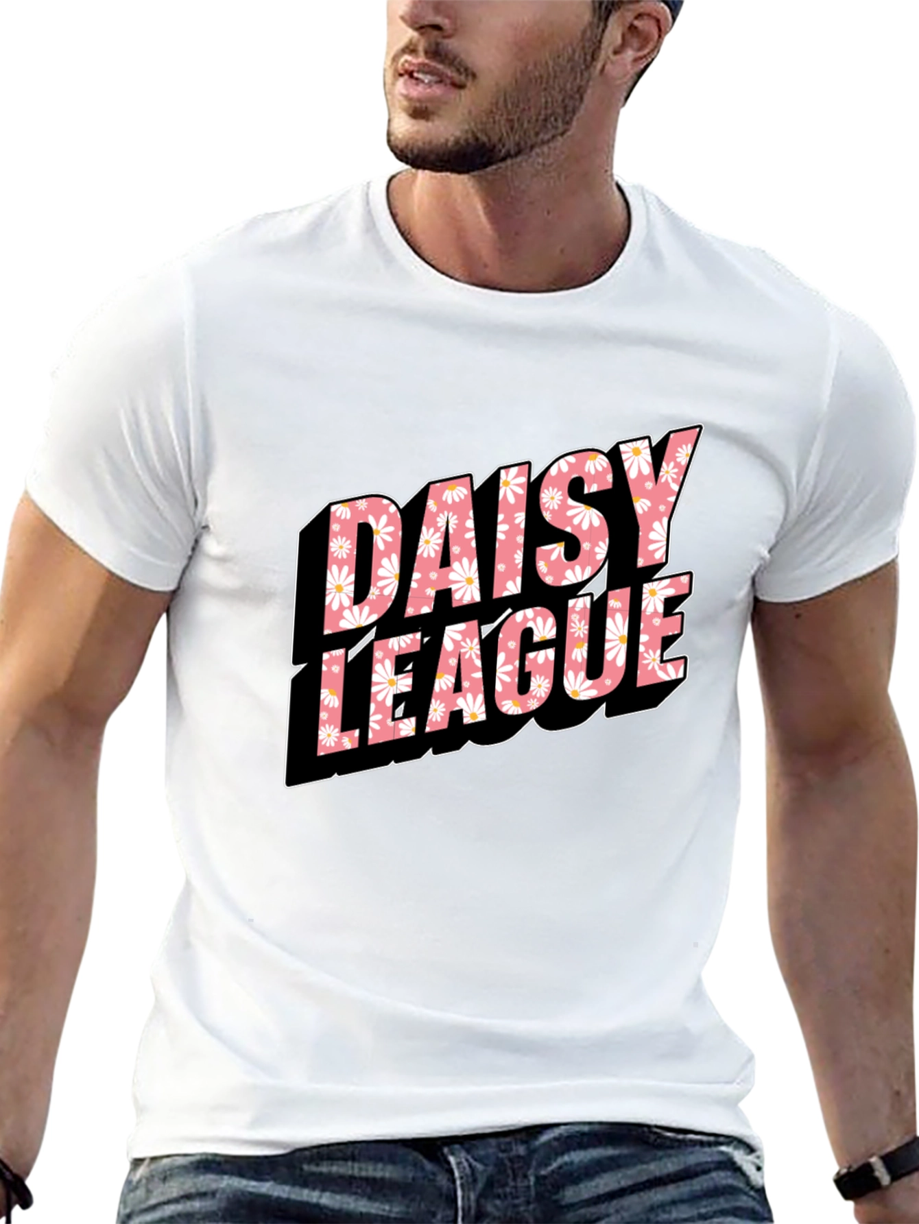 Daisy League T-Shirt - Black Cotton Tee