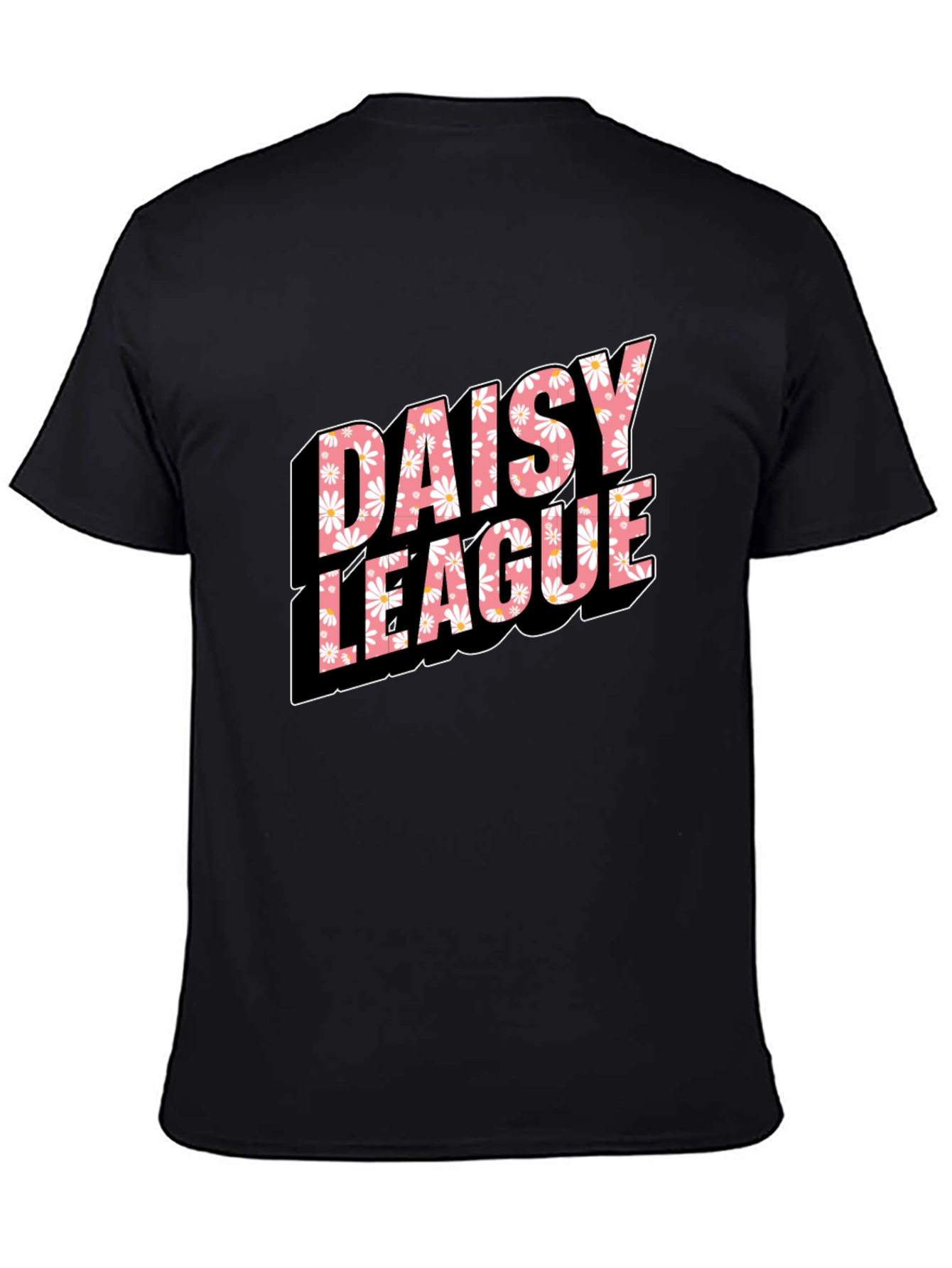 Daisy League T-Shirt - Black Cotton Tee
