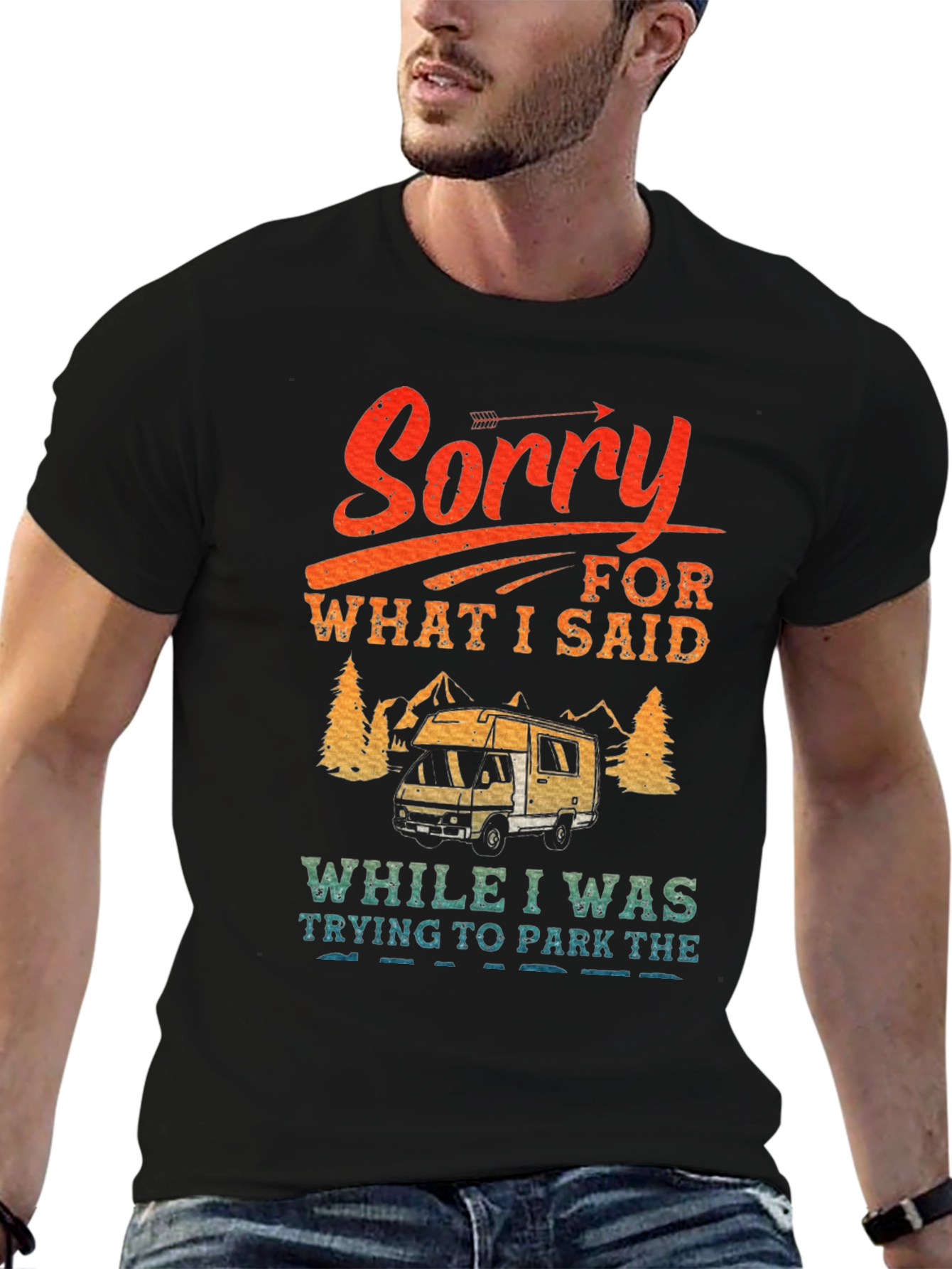 Sorry Camping T-Shirt - RV Camper Tee