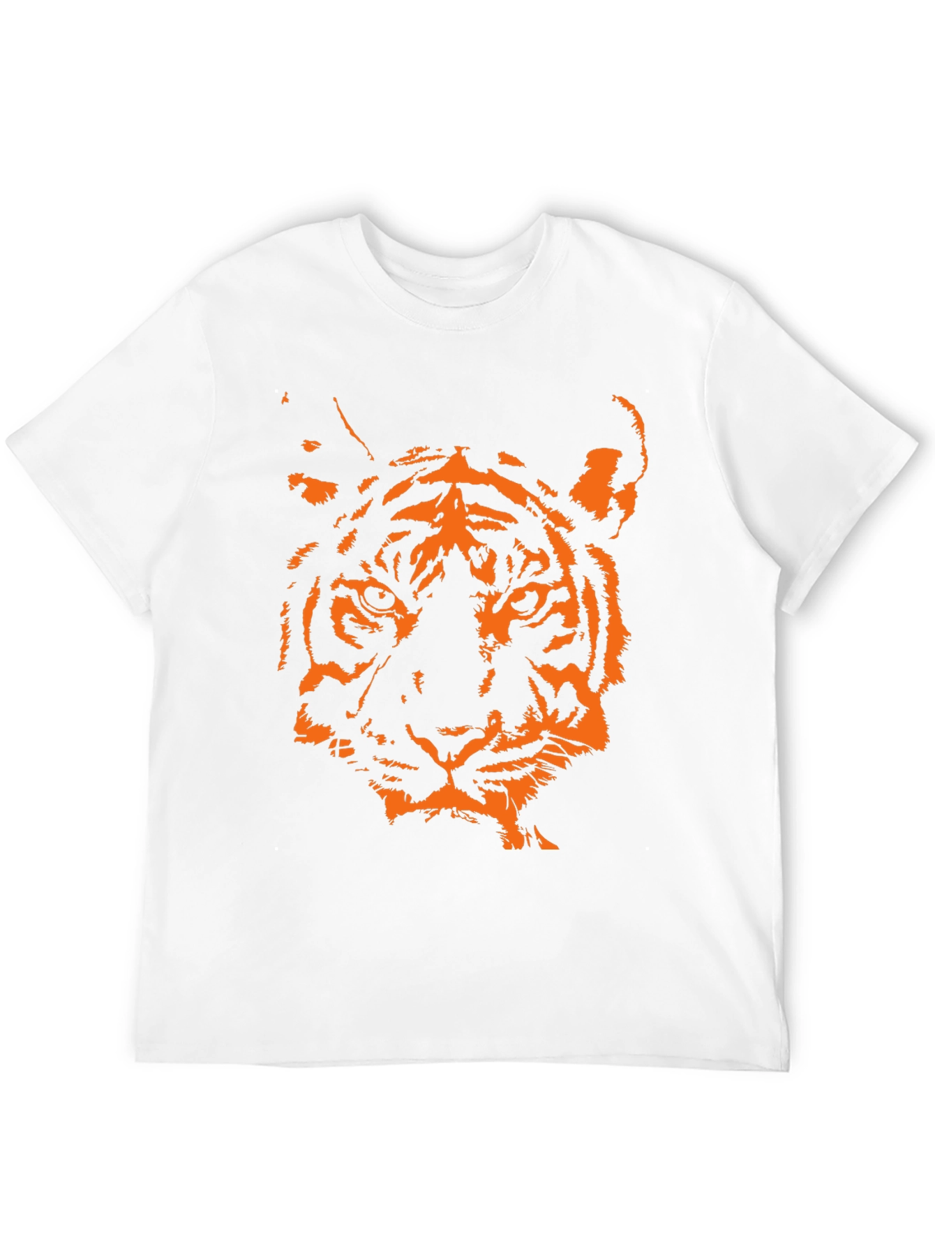 Tiger Graphic Print Crew Neck T-Shirt - Black