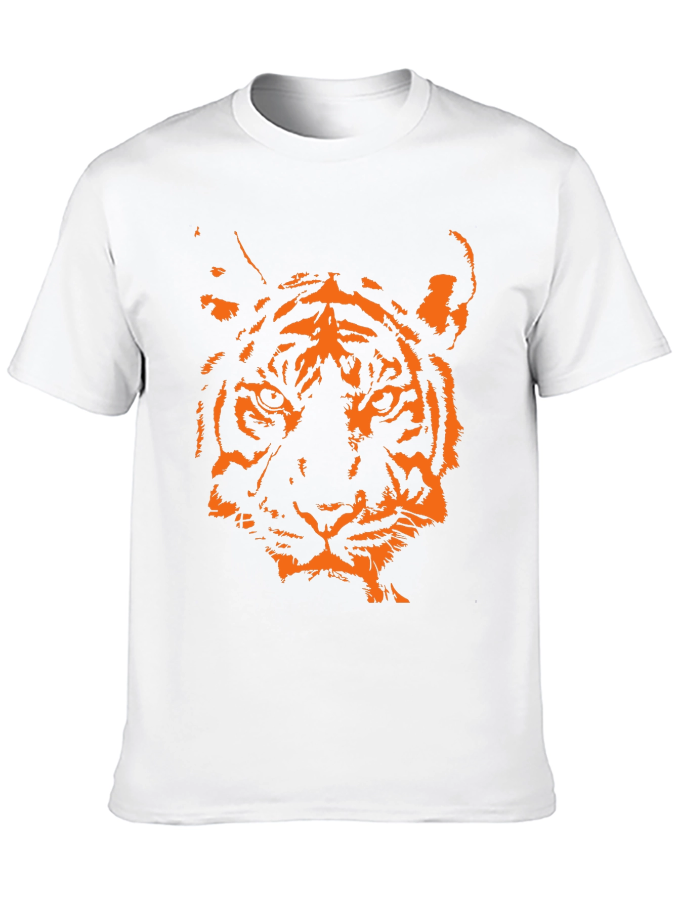Tiger Graphic Print Crew Neck T-Shirt - Black