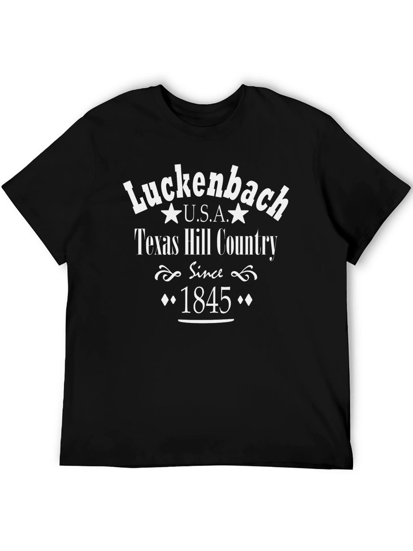 Luckenbach Texas Hill Country Black T-Shirt