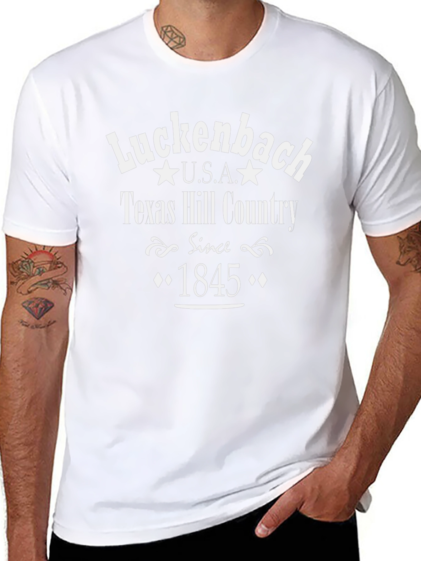 Luckenbach Texas Hill Country Black T-Shirt