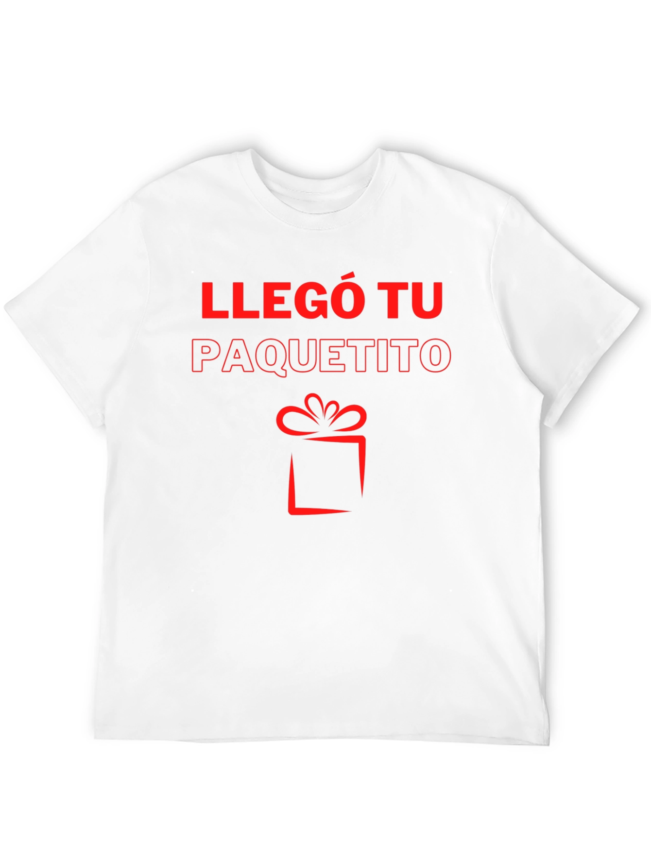 Llegó Tu Paquetito Black T-Shirt - Gift Design