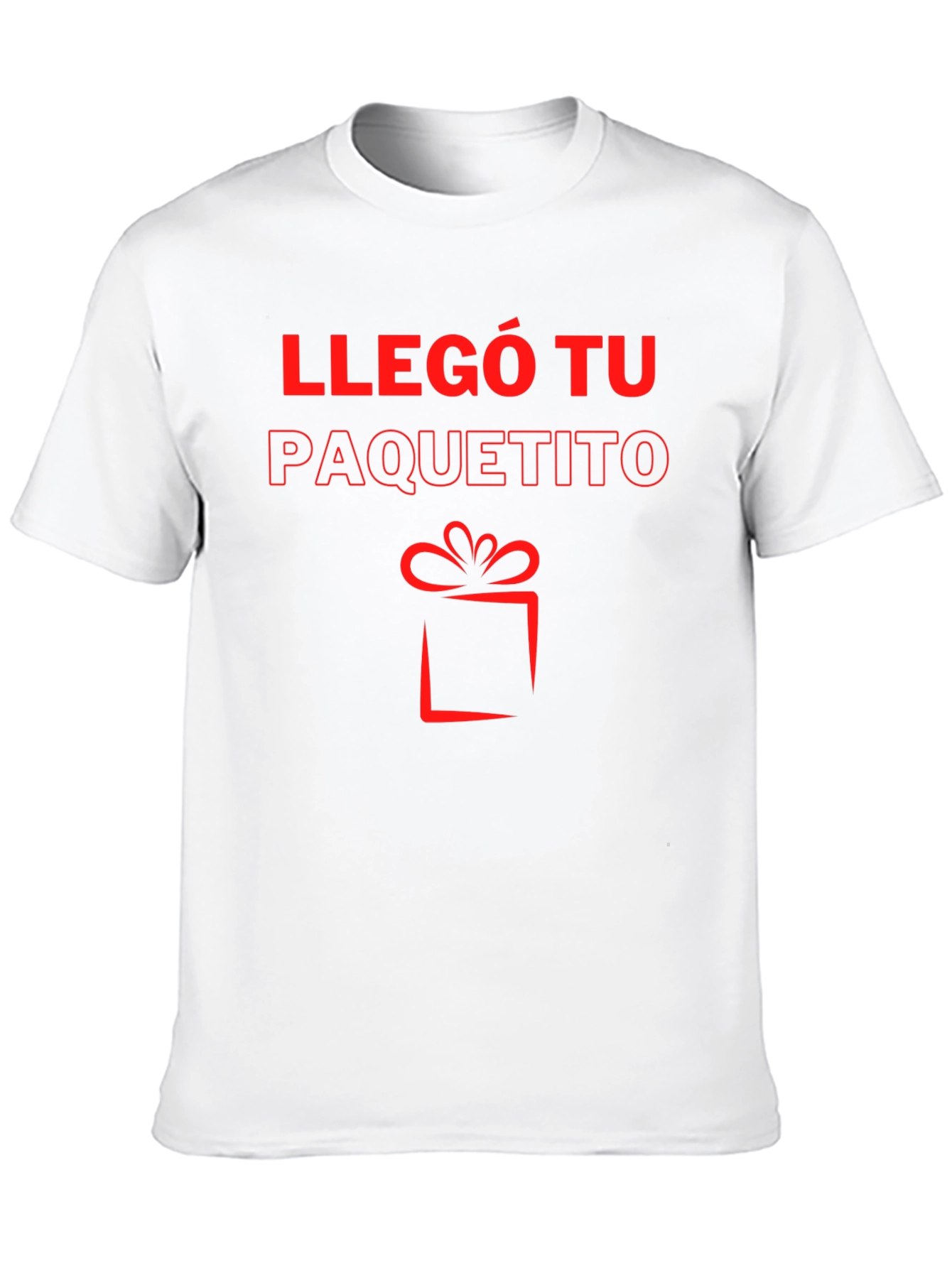 Llegó Tu Paquetito Black T-Shirt - Gift Design