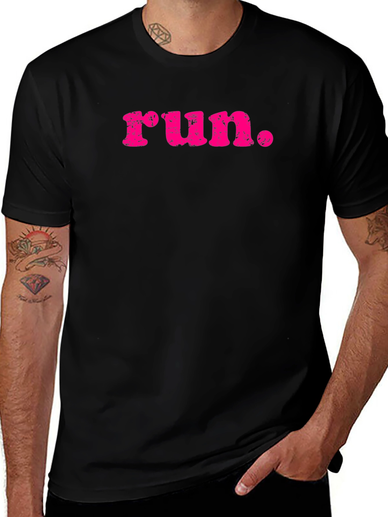 Run Graphic Black T-Shirt