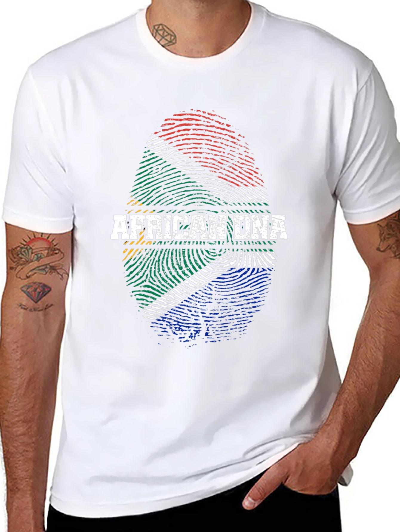 African DNA Flag T-Shirt - South Africa Pride