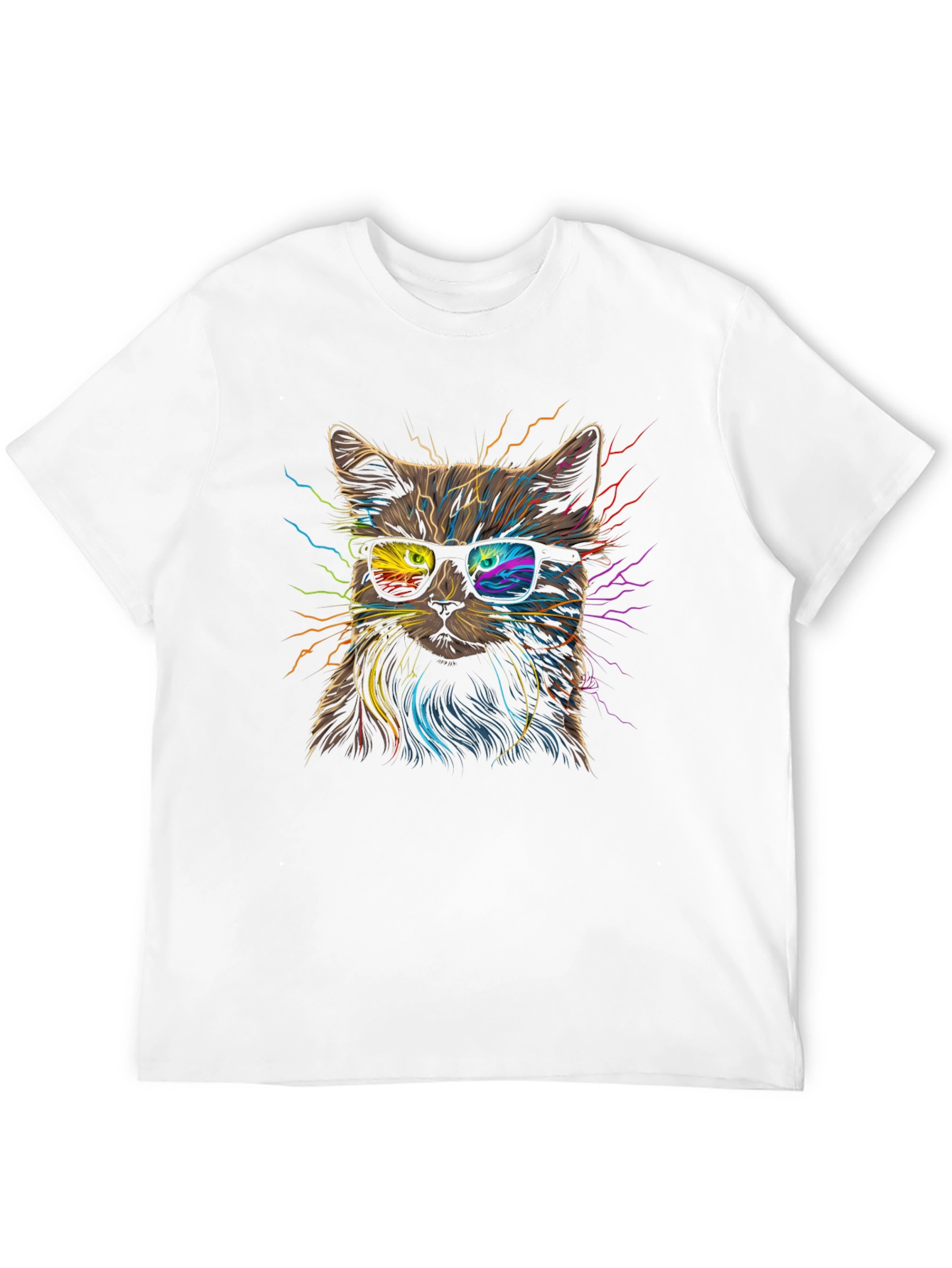 Cool Cat Graphic Tee - Funky Feline Fashion
