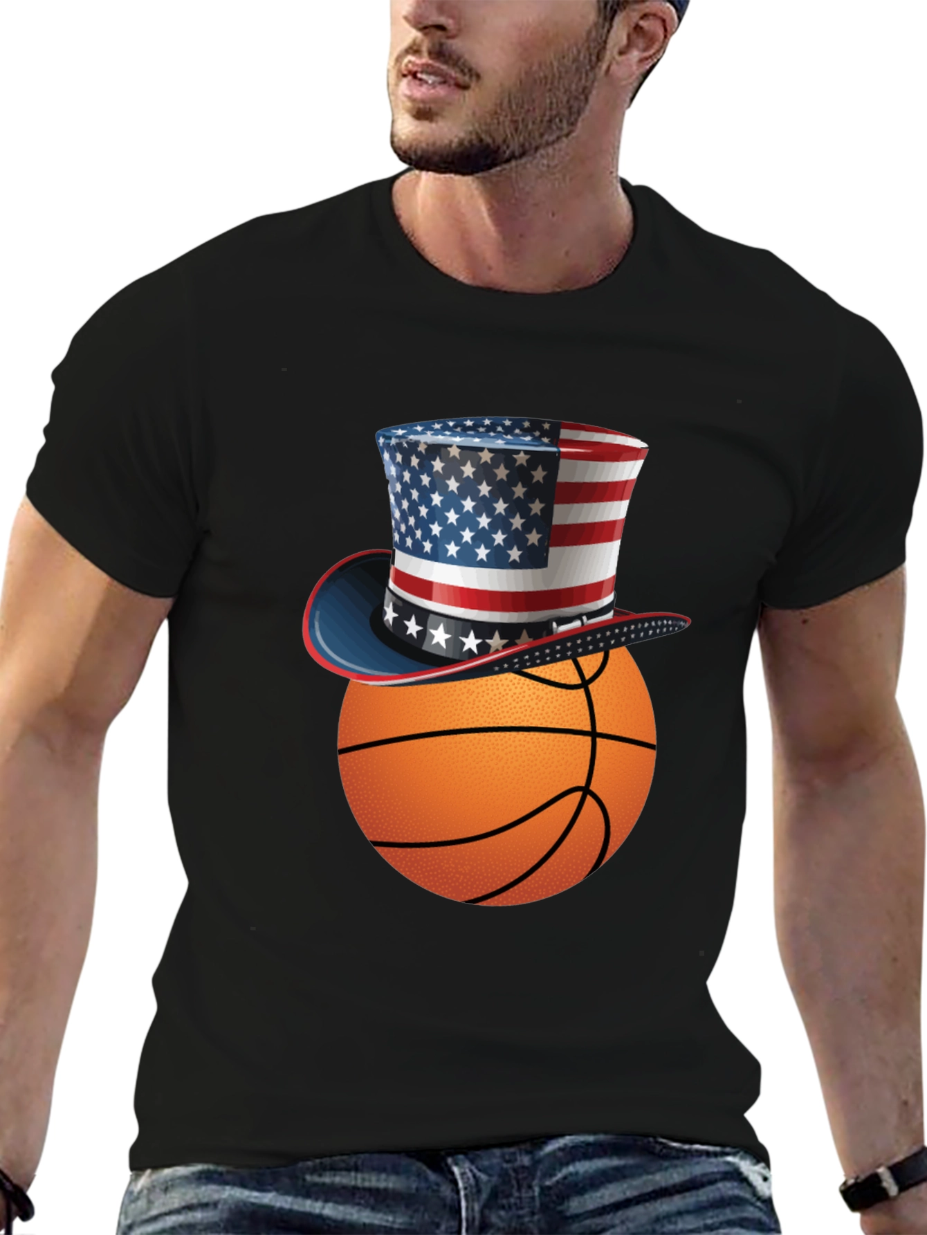 Patriotic Basketball T-Shirt - USA Pride