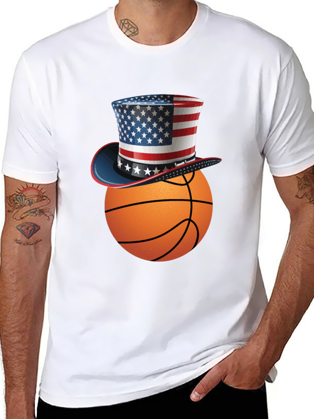 Patriotic Basketball T-Shirt - USA Pride
