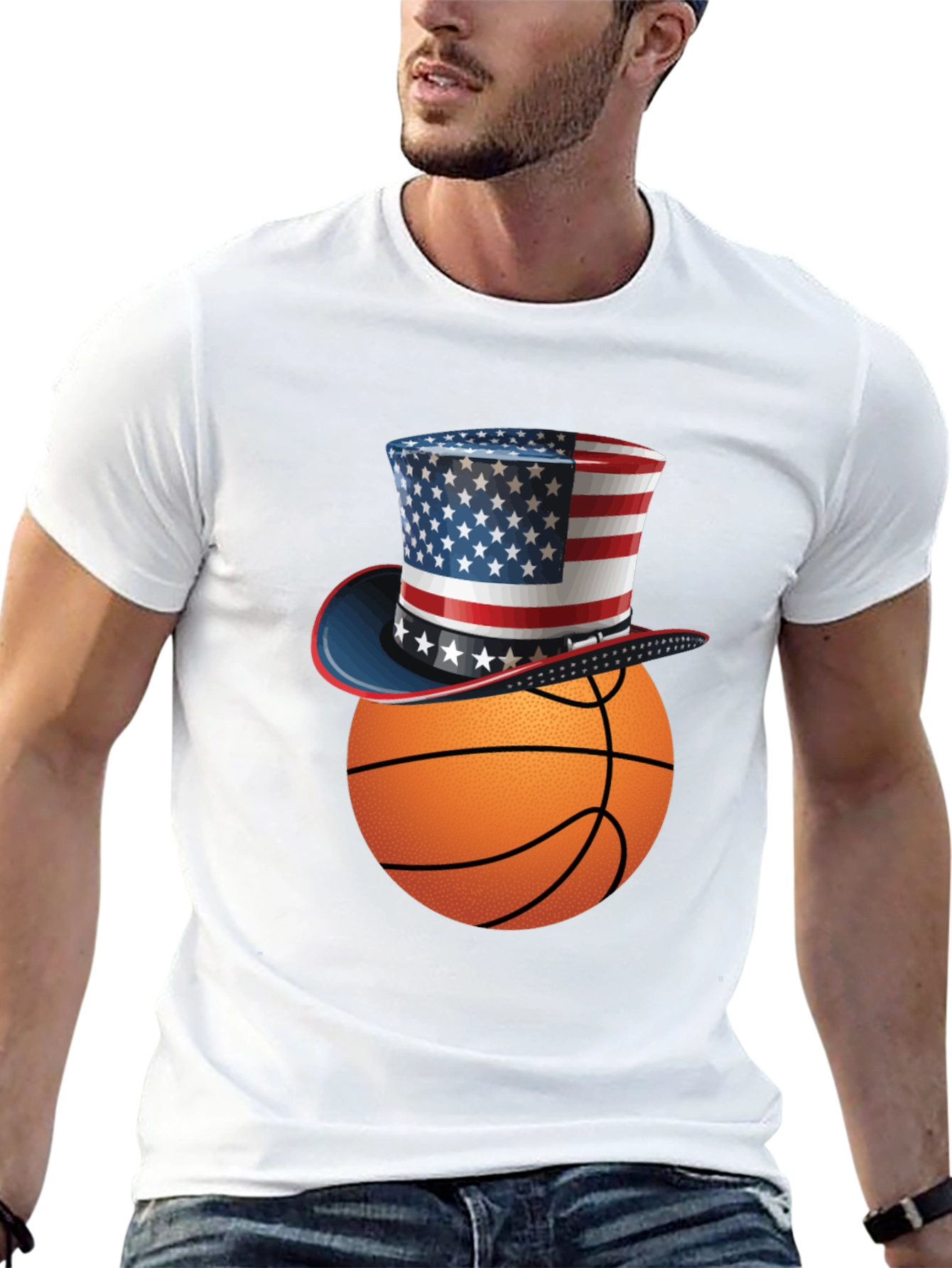 Patriotic Basketball T-Shirt - USA Pride