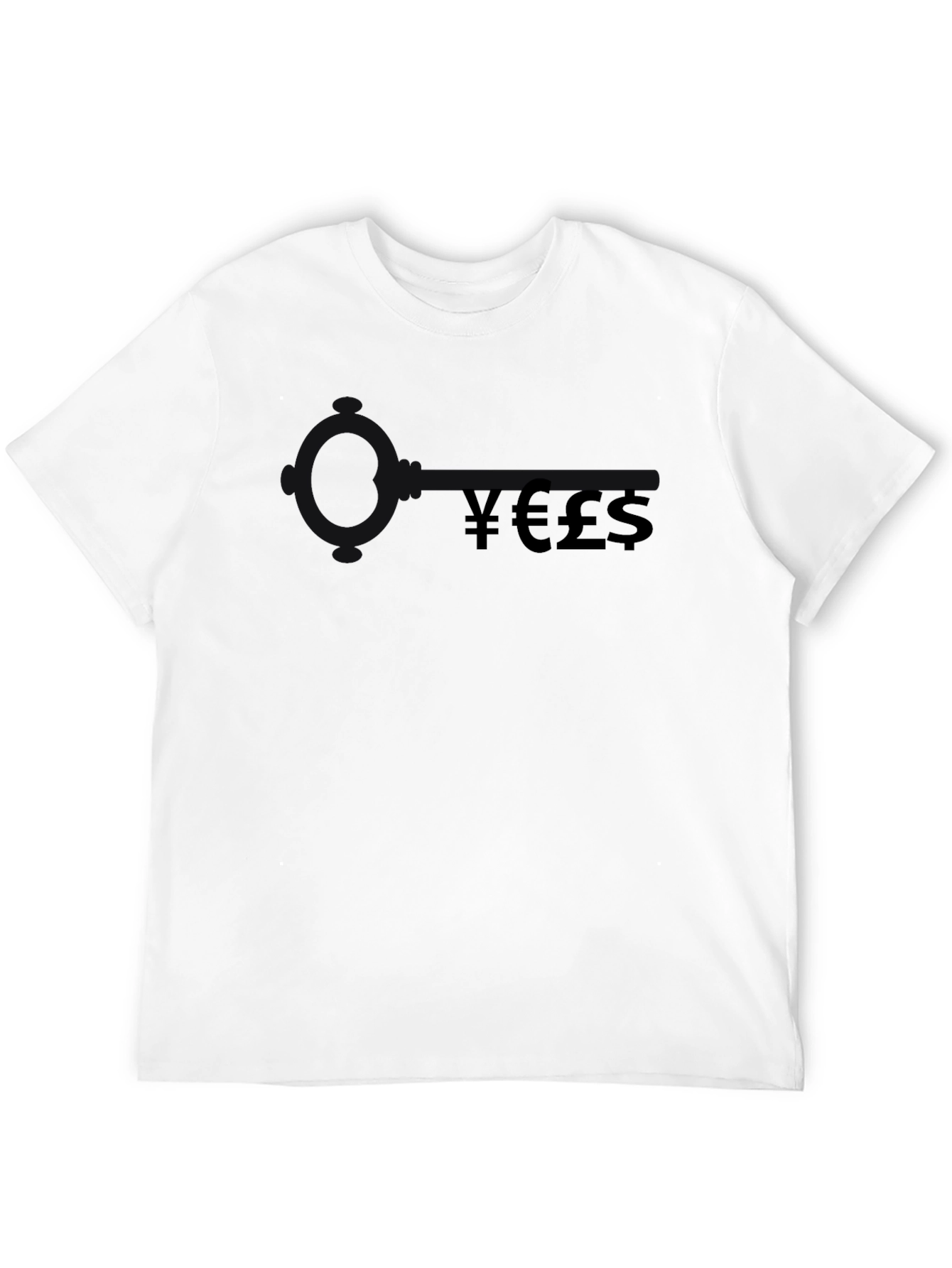Currency Symbol Black T-Shirt - Mens