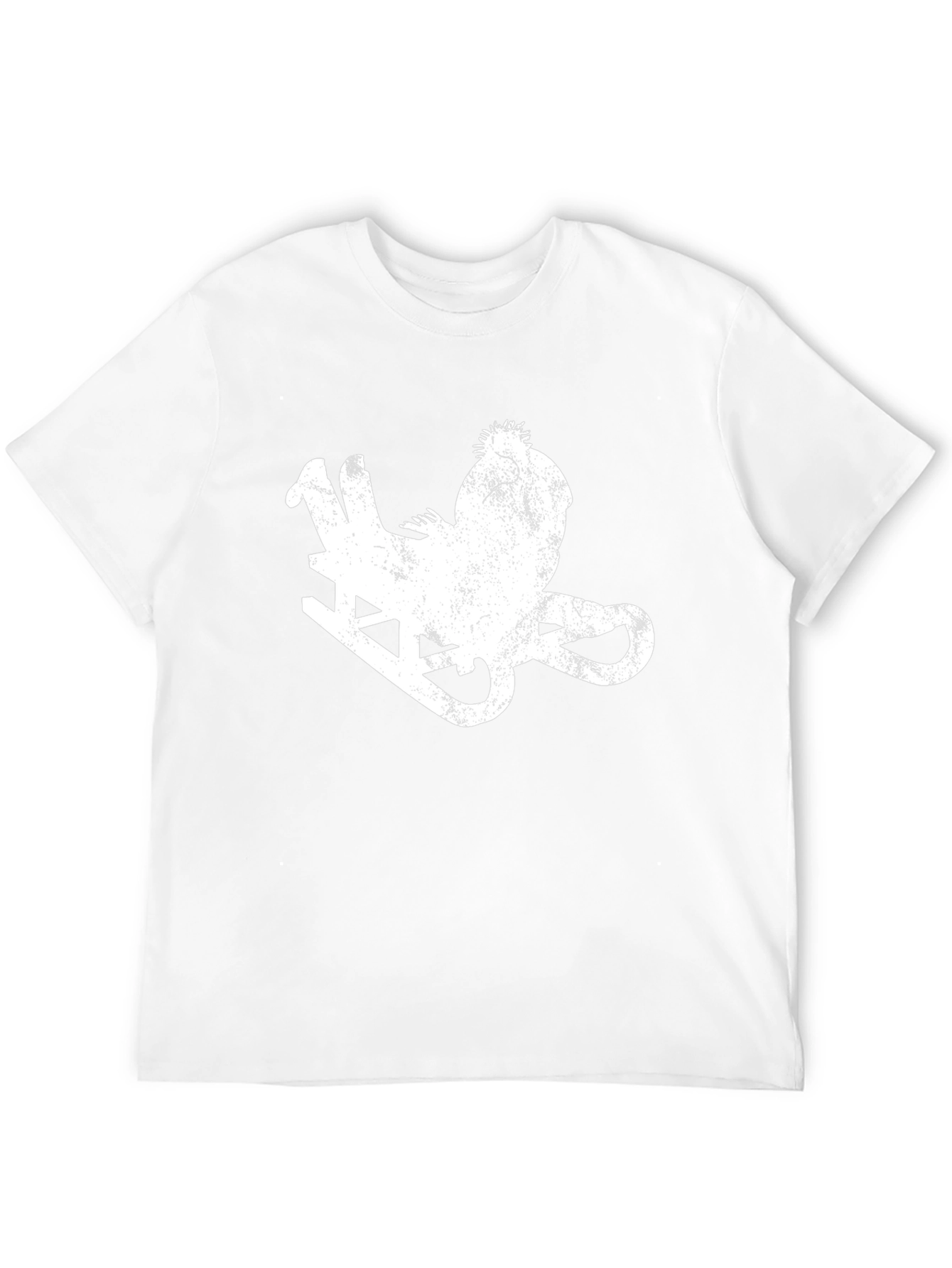 Distressed Sledding Santa Graphic Tee - Black