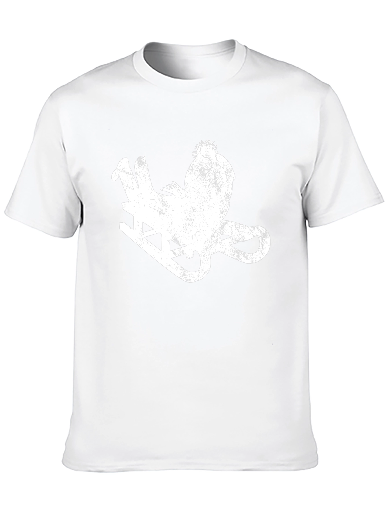 Distressed Sledding Santa Graphic Tee - Black