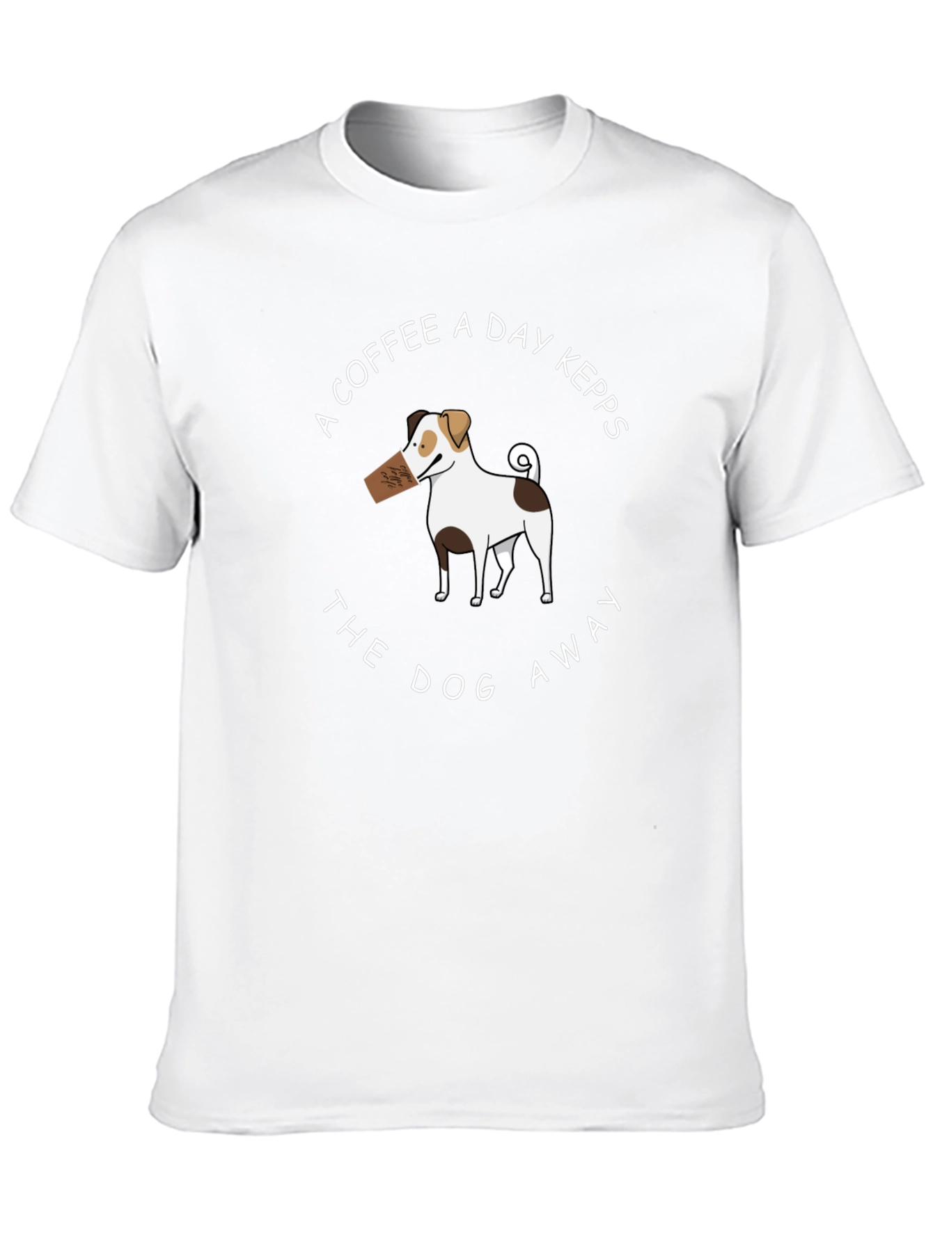 Coffee Dog T-Shirt - Funny Graphic Tee