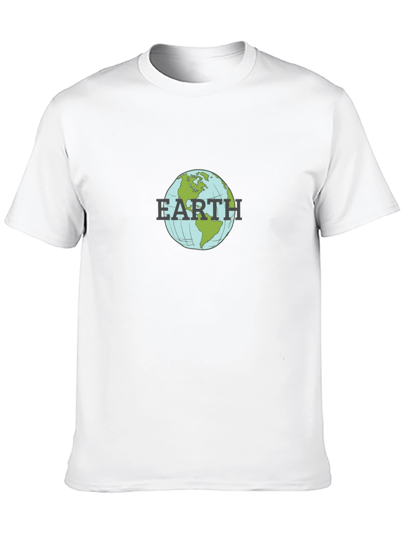 Earth Graphic Tee - Black Cotton Blend T-Shirt