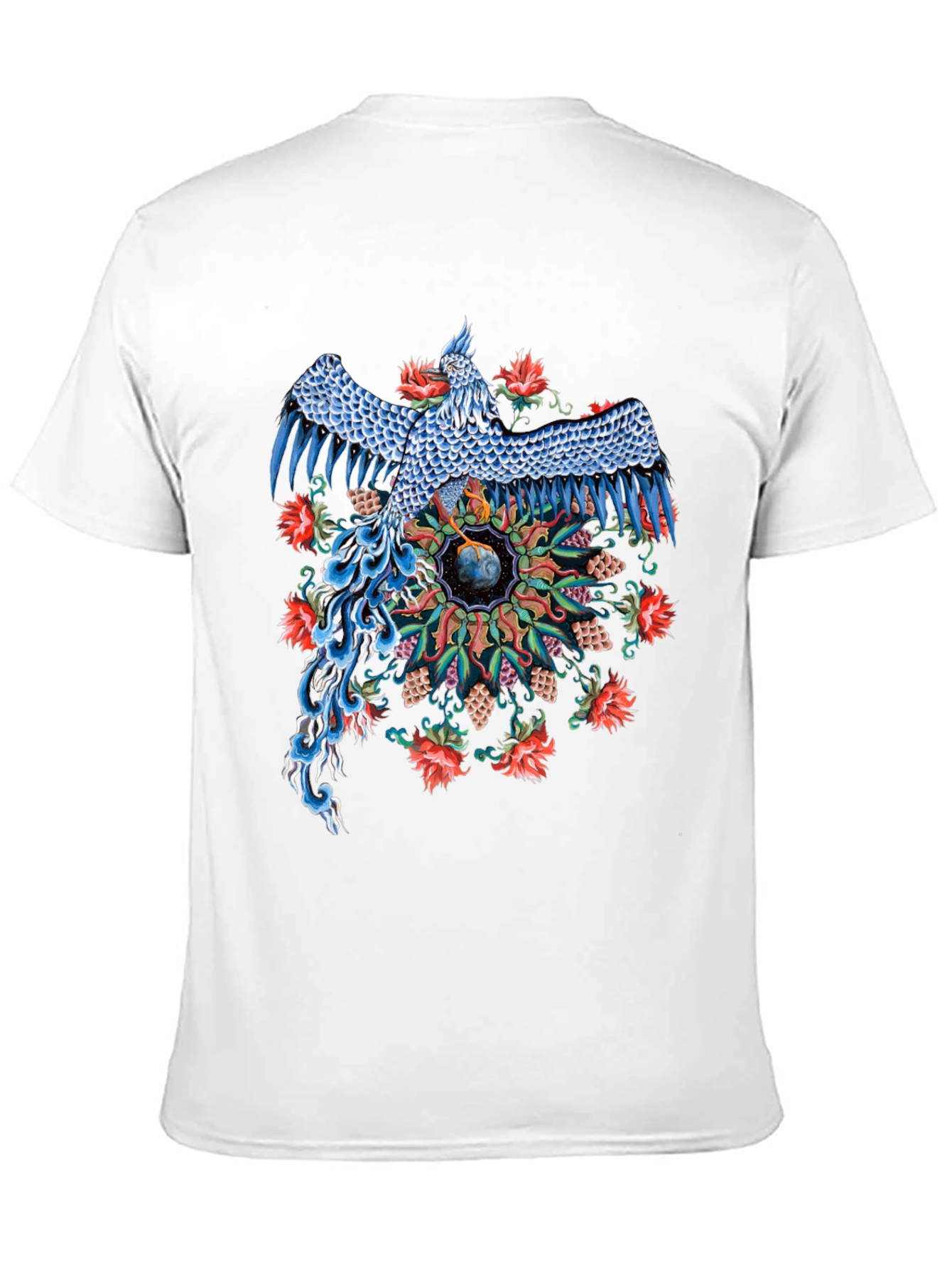 Phoenix Graphic Print Black T-Shirt
